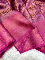 Soft Tissue Silk Flora Embossed Banarasi Saree