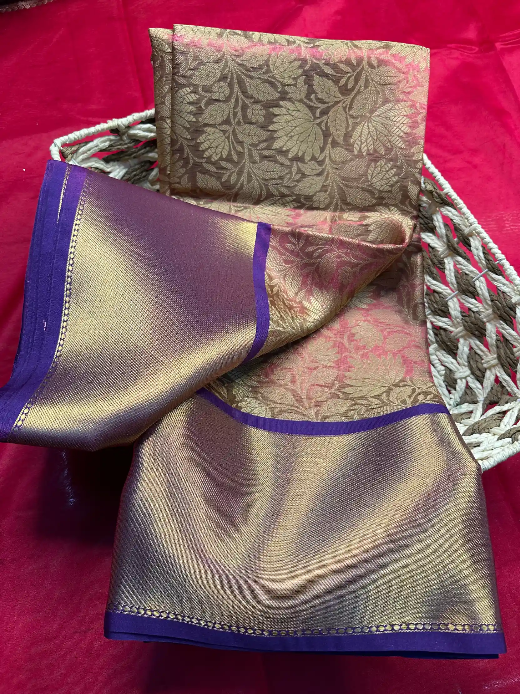 Beautiful Softsilk Embossed Weave Banarasi Saree