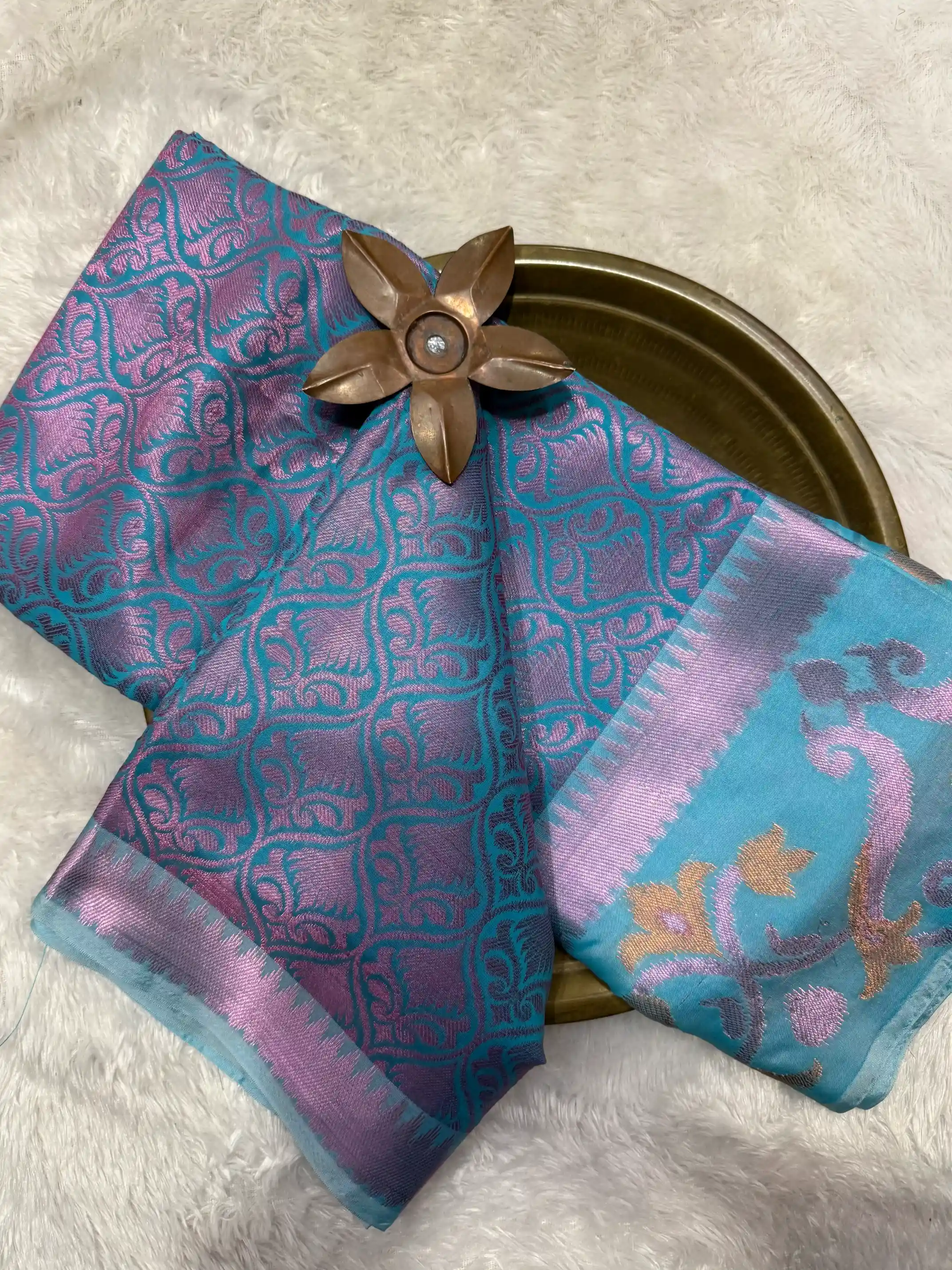 Beautiful Softsilk Embossed Weave Banarasi Saree