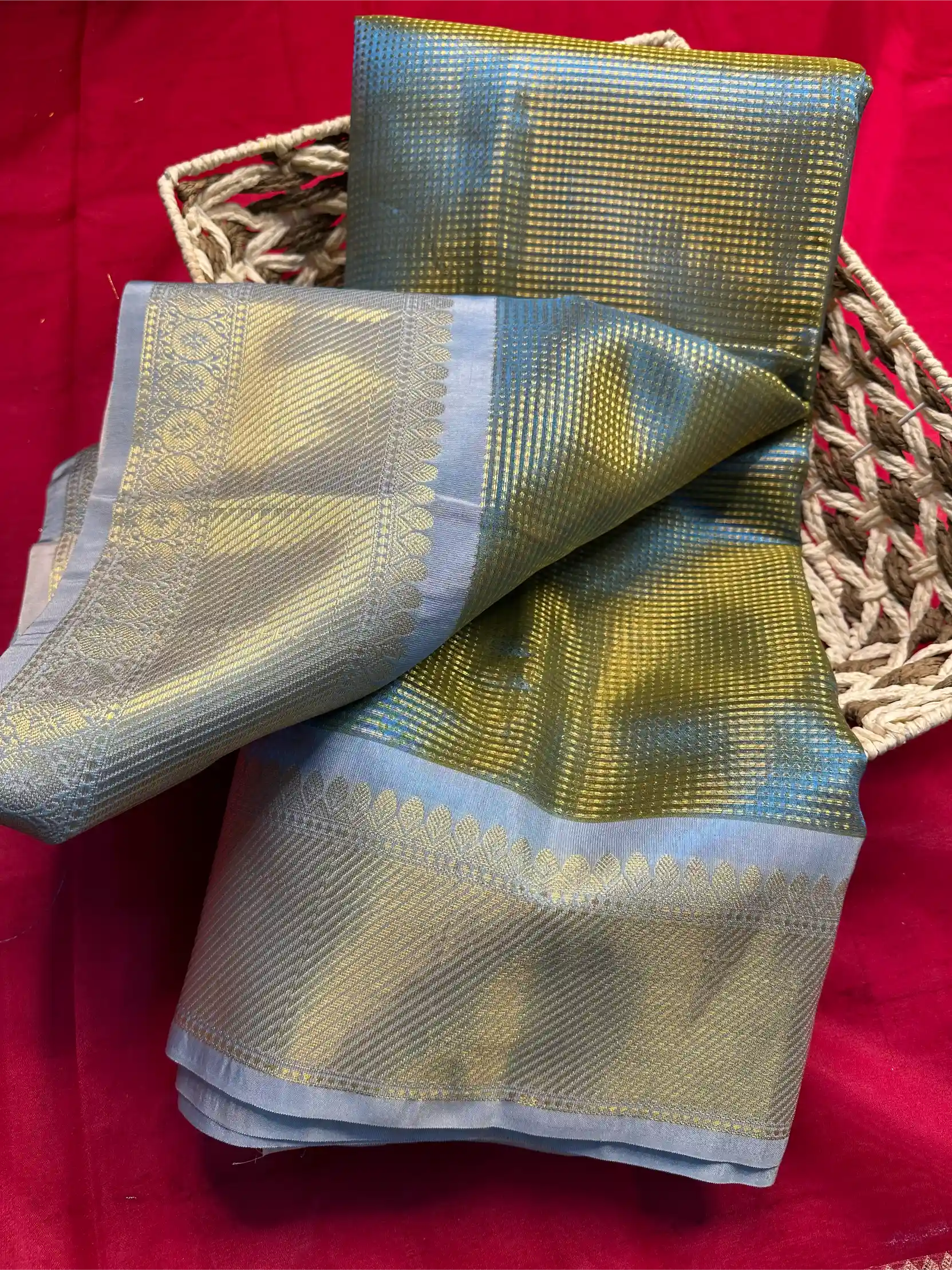 Beautiful Softsilk Embossed Weave Banarasi Saree