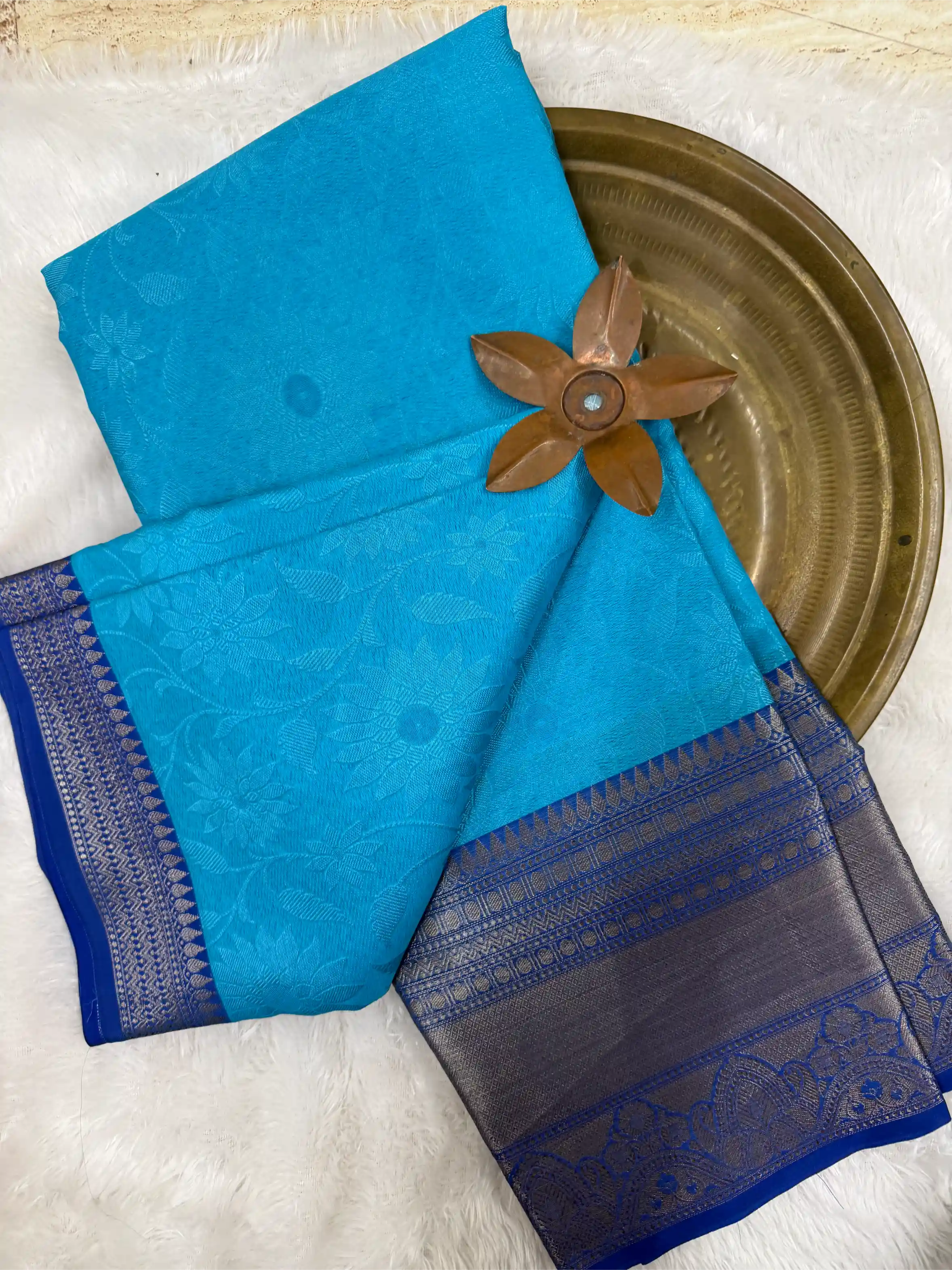 Beautiful Softsilk Embossed Weave Banarasi Saree