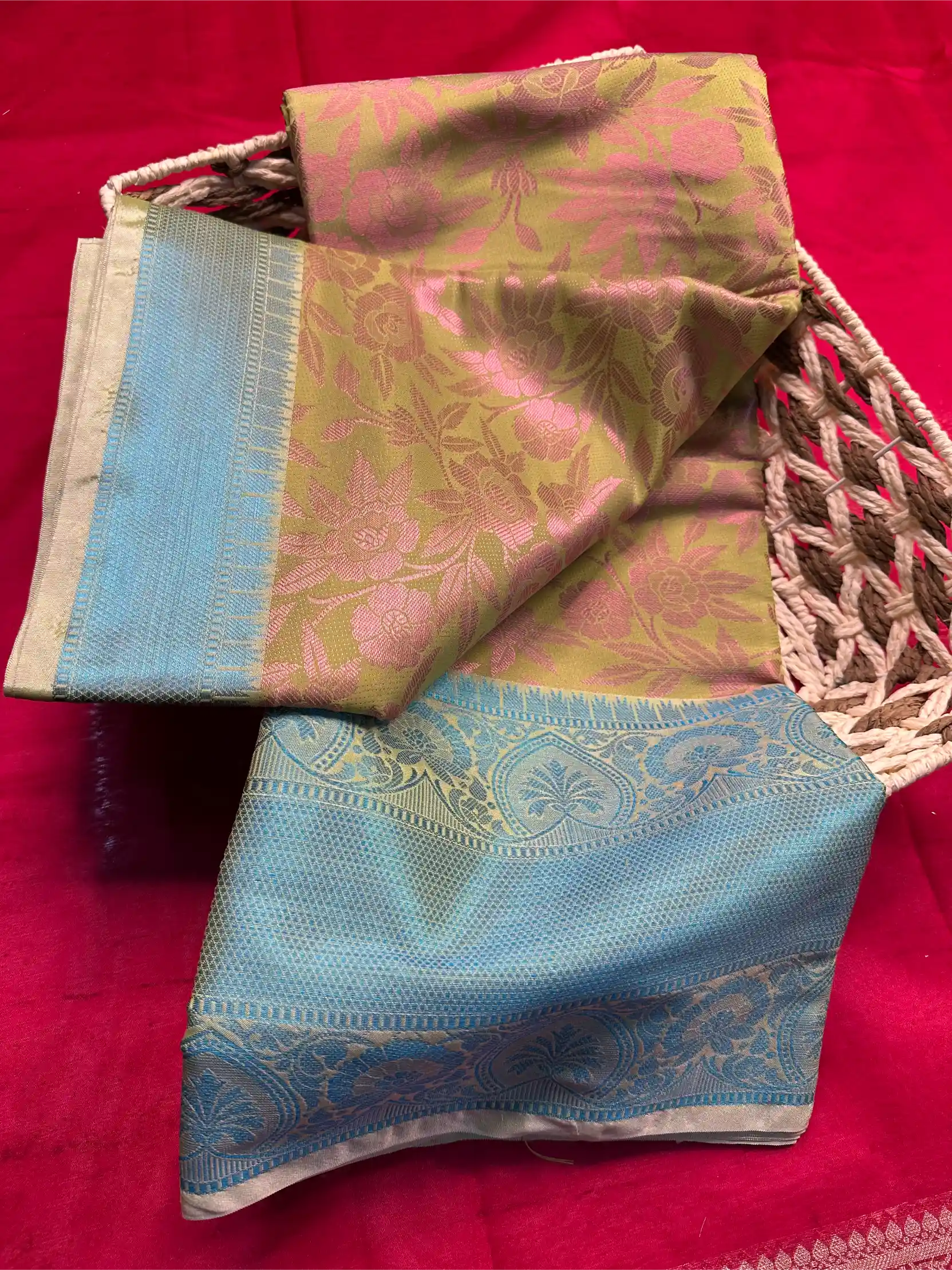 Beautiful Softsilk Embossed Weave Banarasi Saree