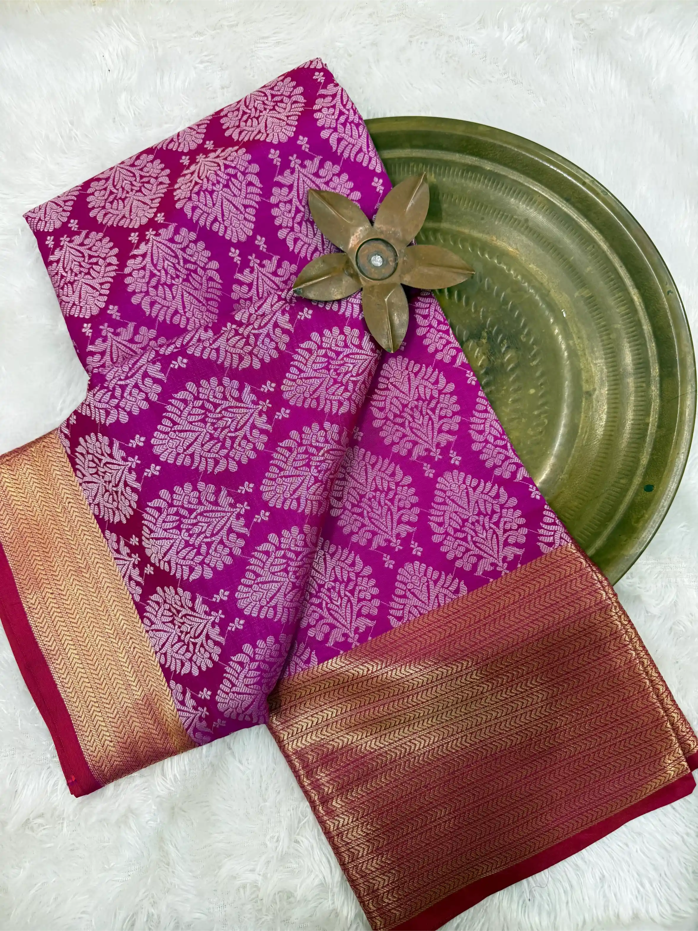 Beautiful Softsilk Embossed Weave Banarasi Saree