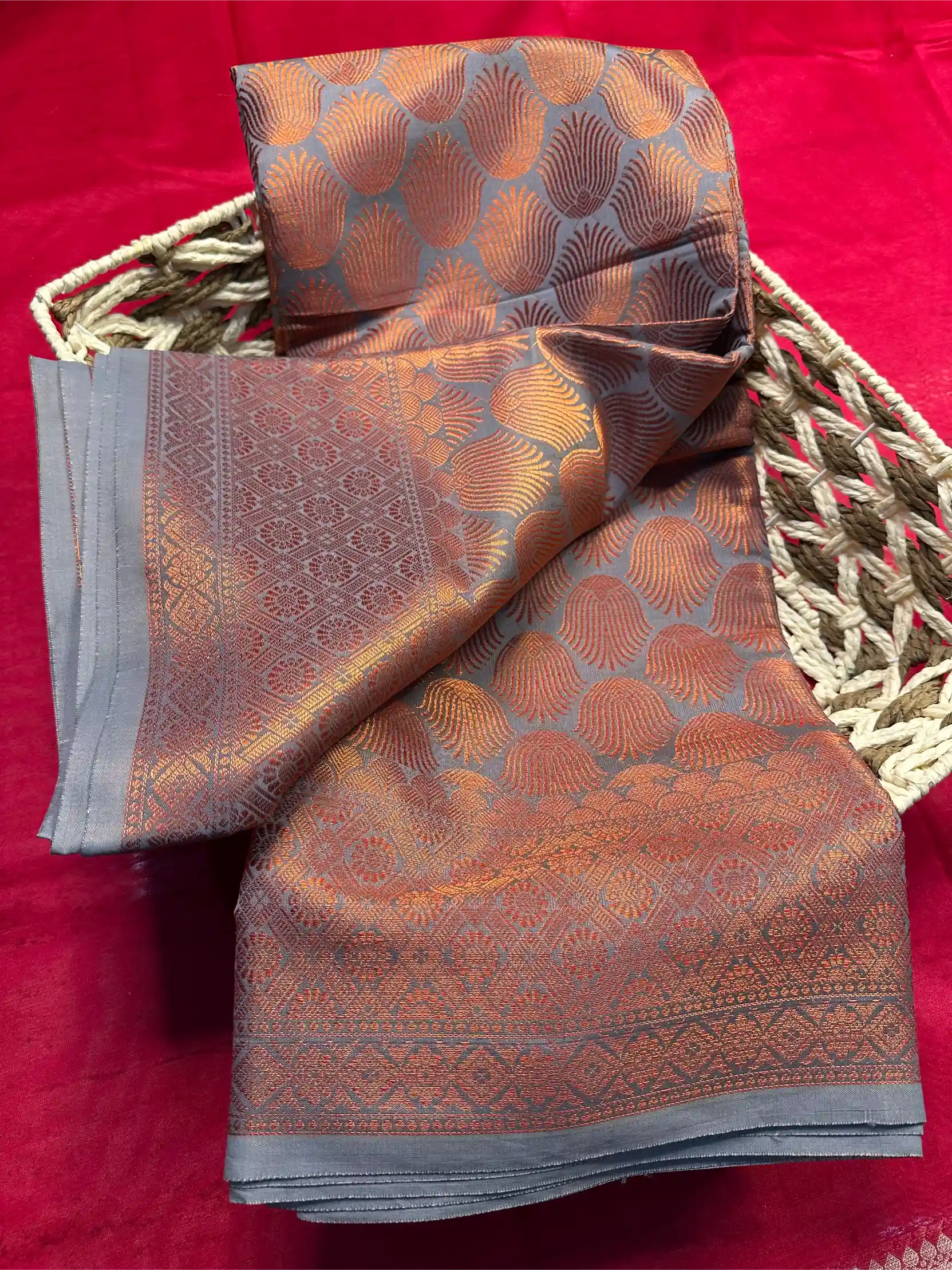 Beautiful Softsilk Embossed Weave Banarasi Saree