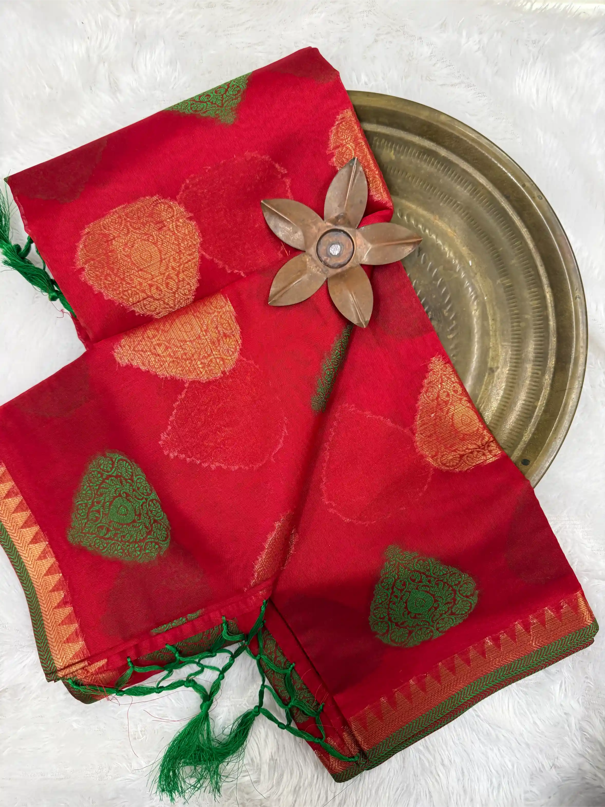 Beautiful Softsilk Embossed Weave Banarasi Saree