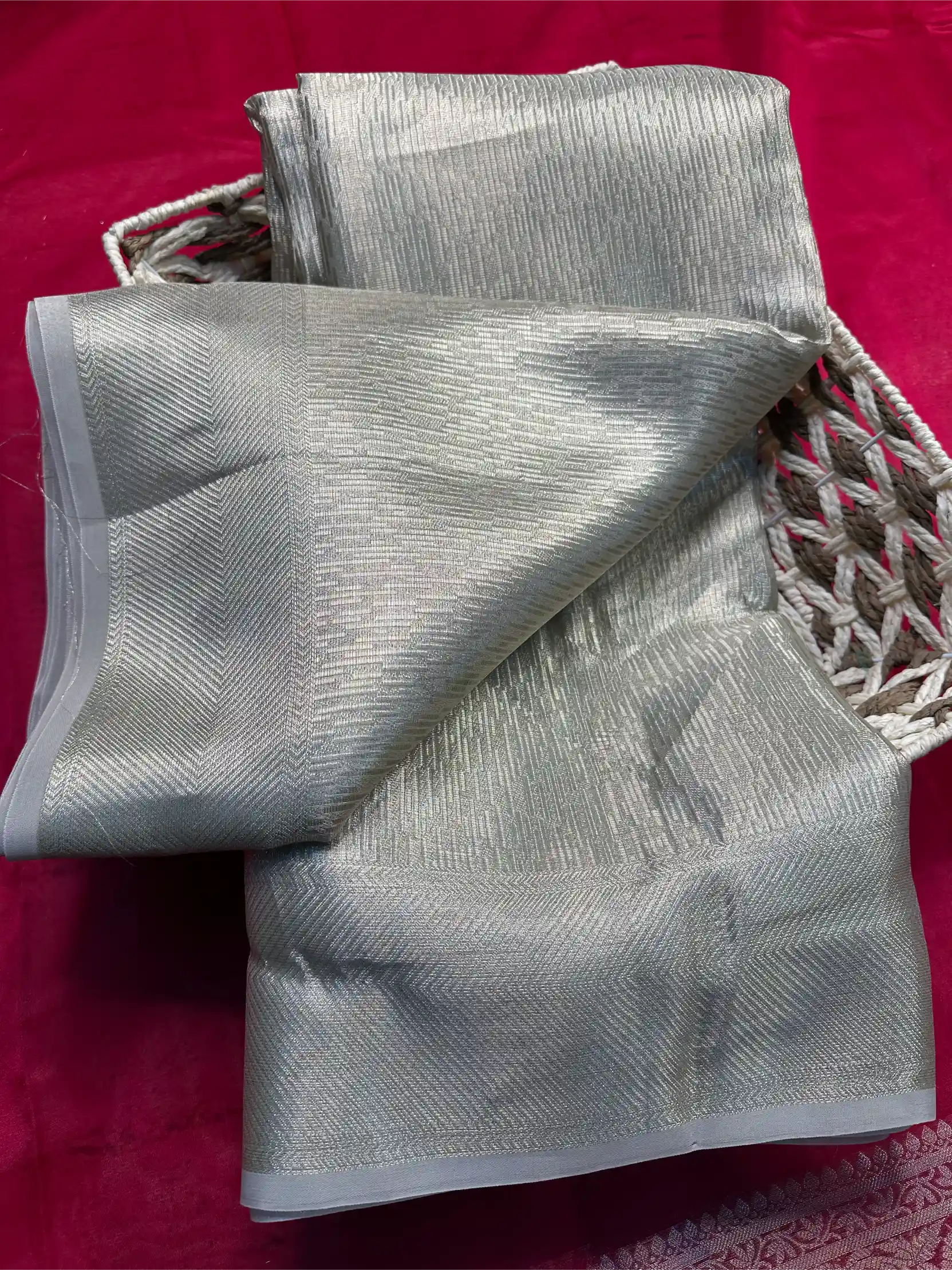 Beautiful Softsilk Embossed Weave Banarasi Saree