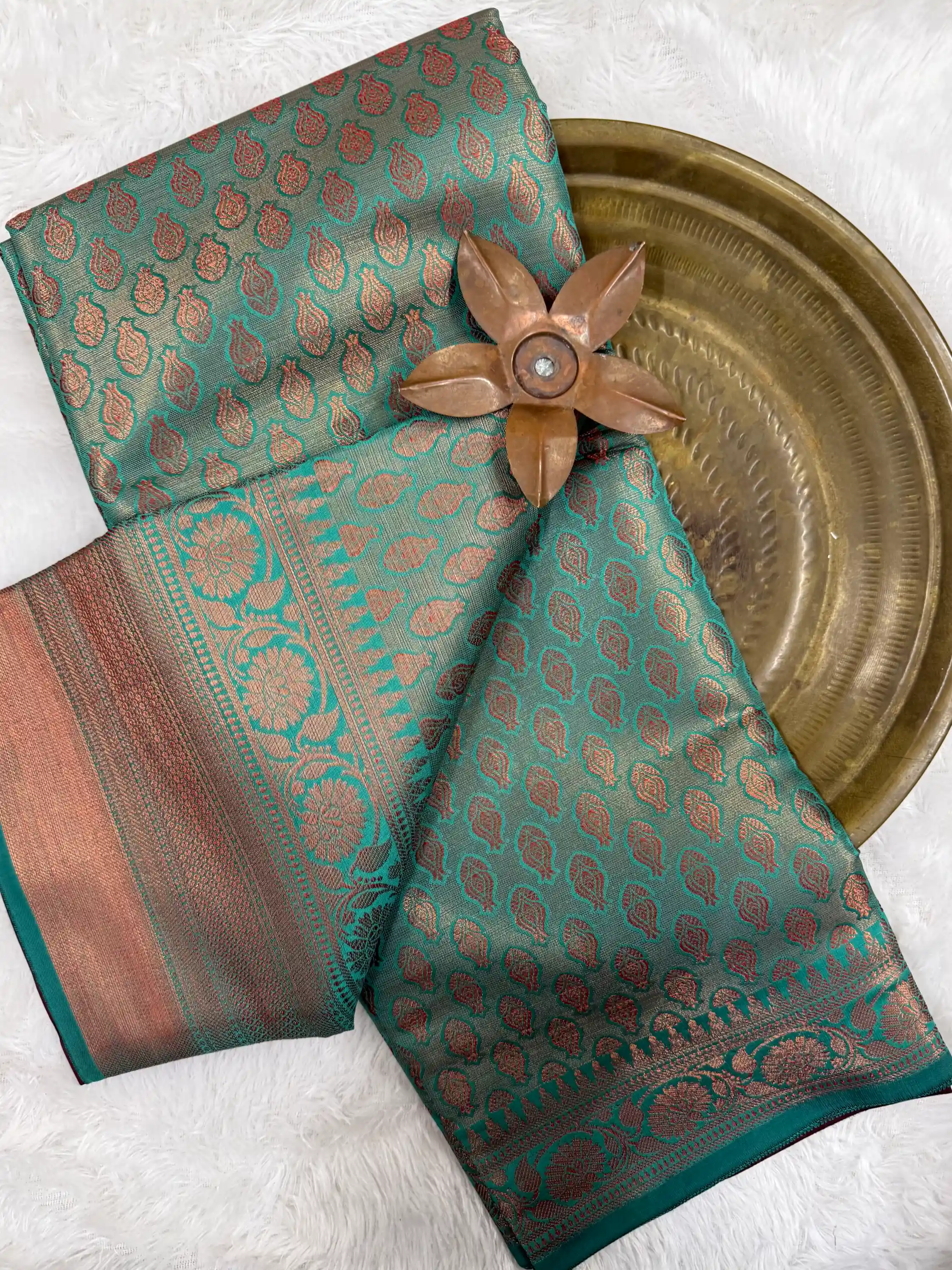 Beautiful Softsilk Embossed Weave Banarasi Saree