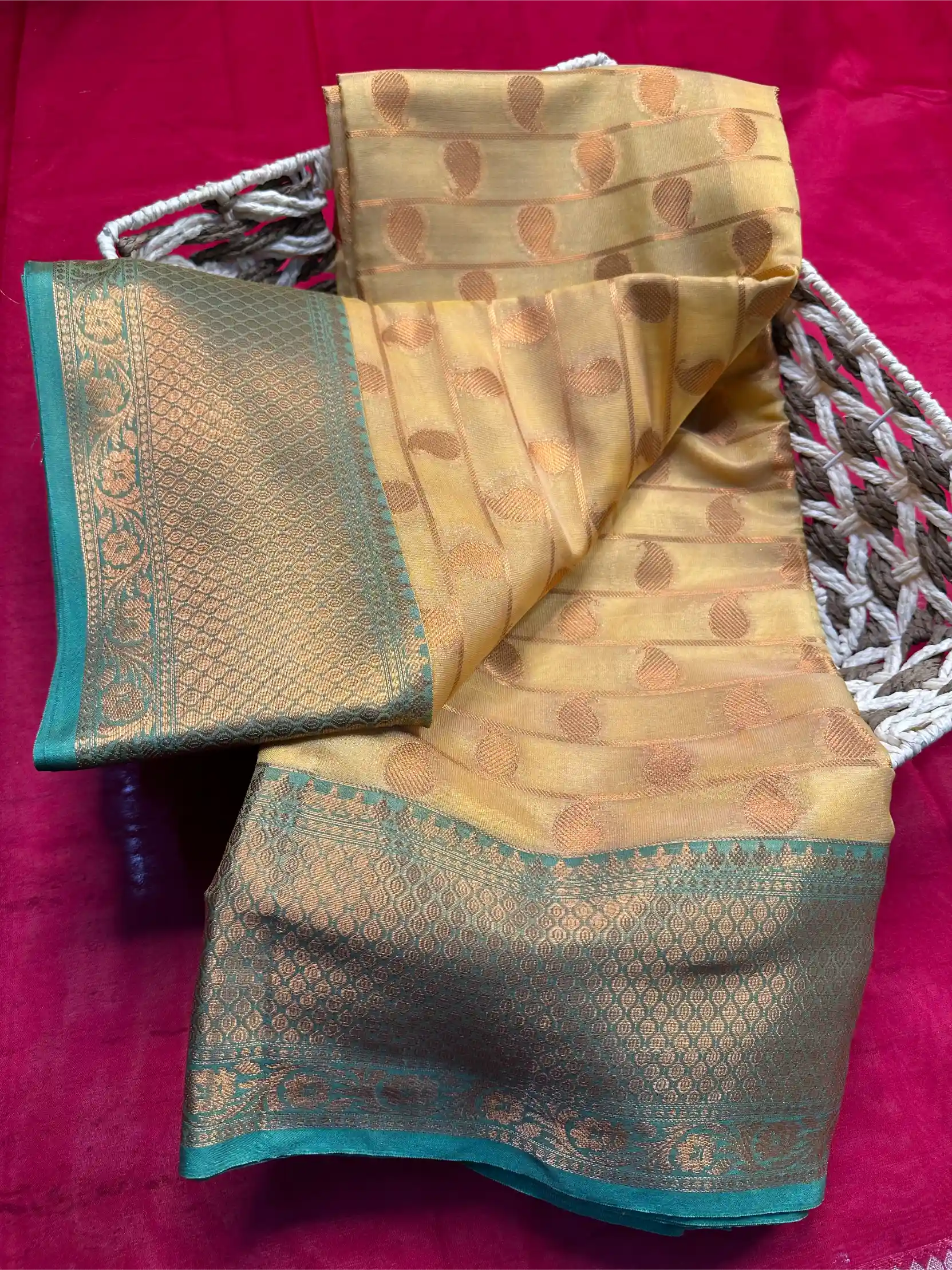 Beautiful Softsilk Embossed Weave Banarasi Saree