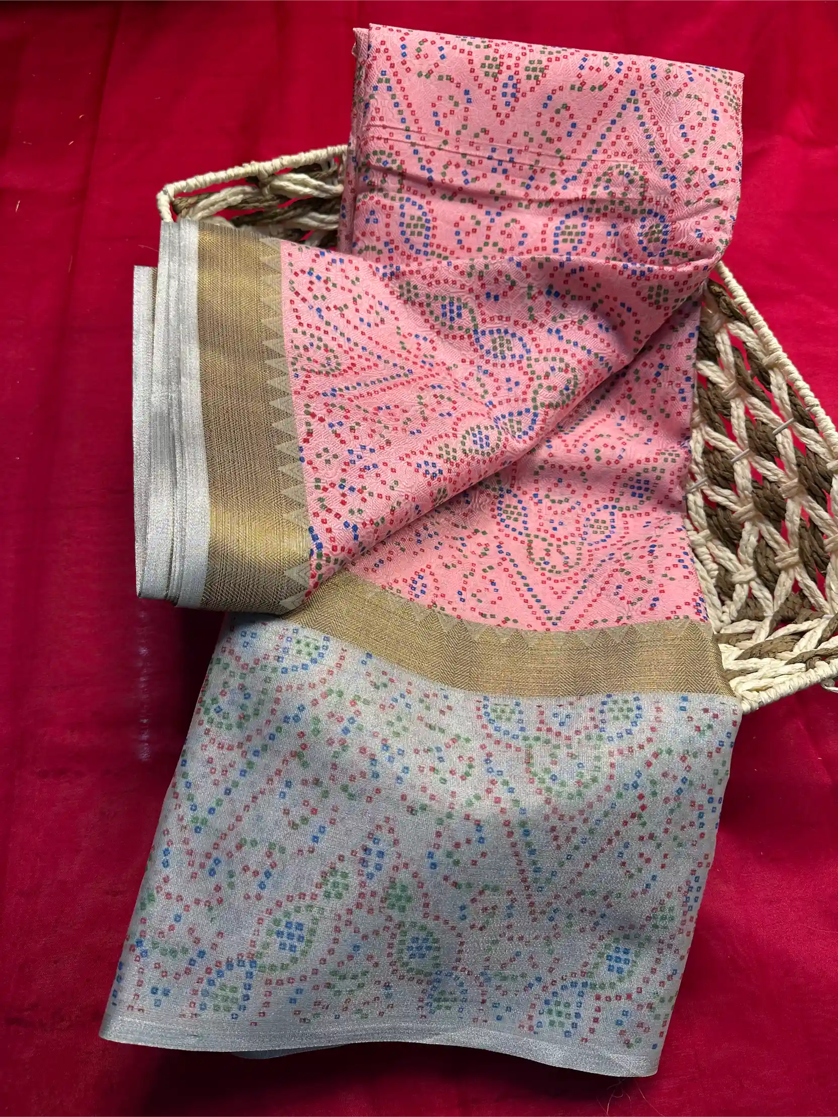 Beautiful Softsilk Embossed Weave Banarasi Saree