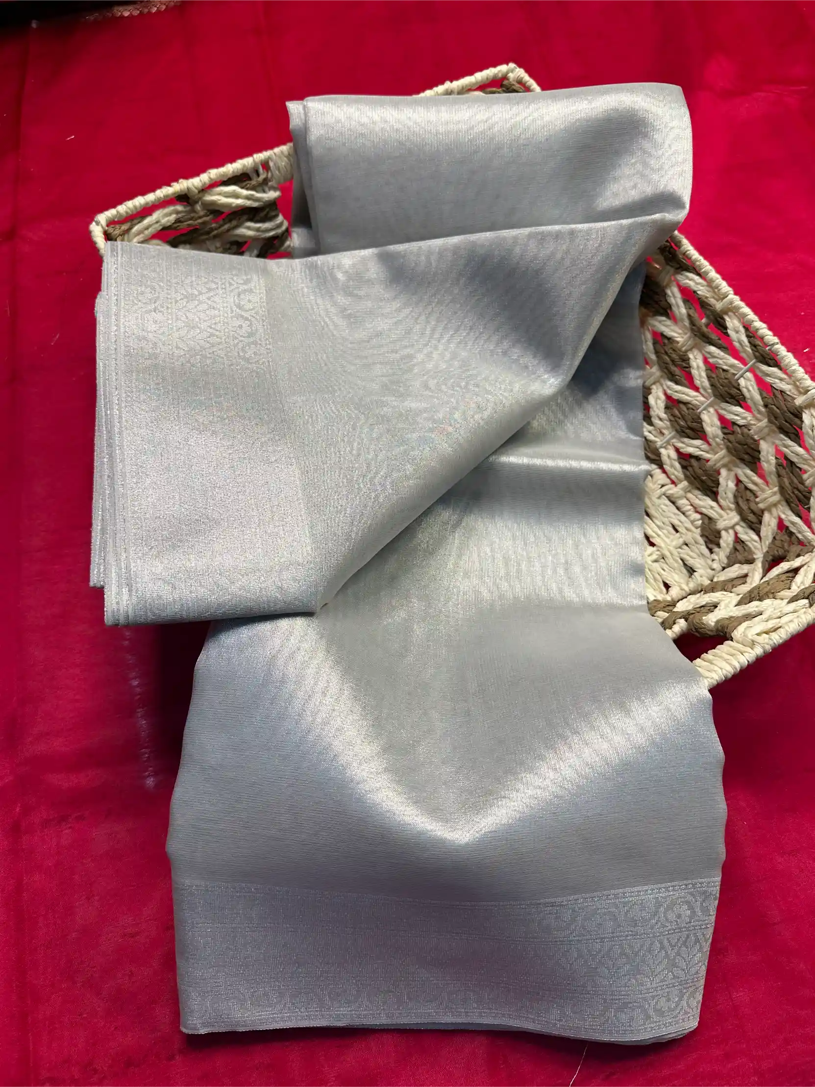 Beautiful Softsilk Embossed Weave Banarasi Saree