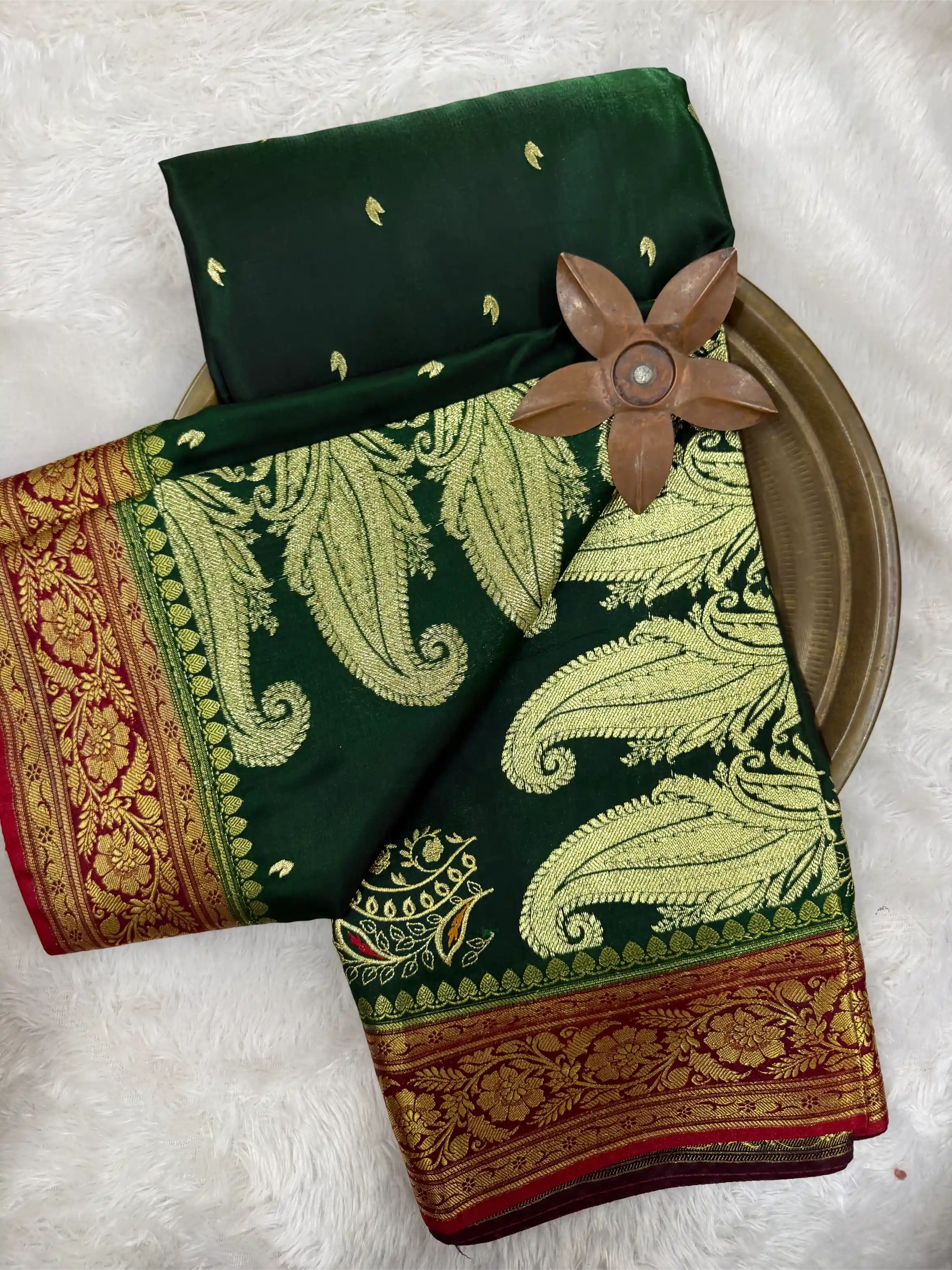 Beautiful Softsilk Embossed Weave Banarasi Saree