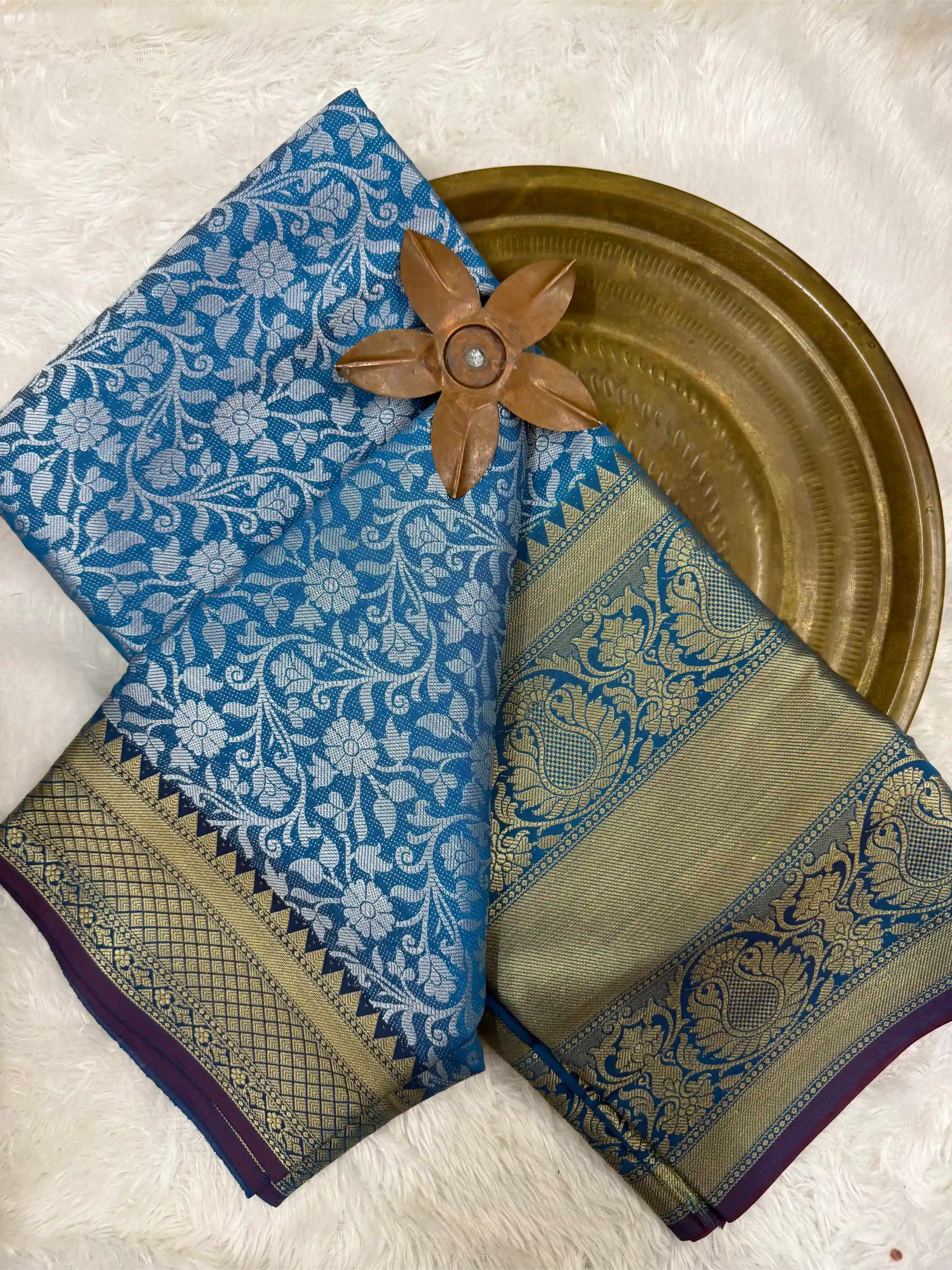 Beautiful Softsilk Embossed Weave Banarasi Saree