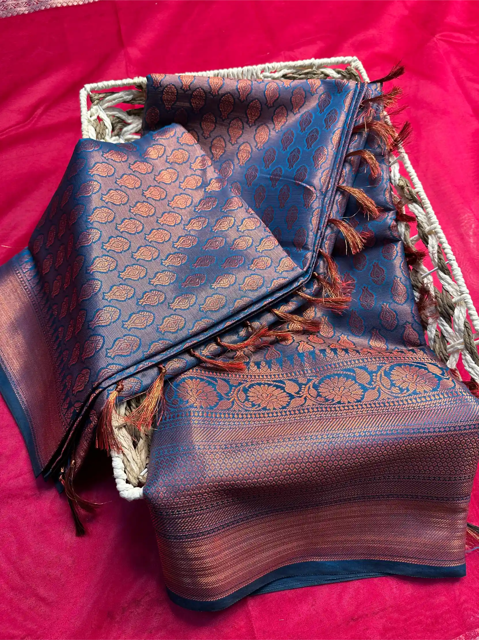 Beautiful Softsilk Embossed Weave Banarasi Saree