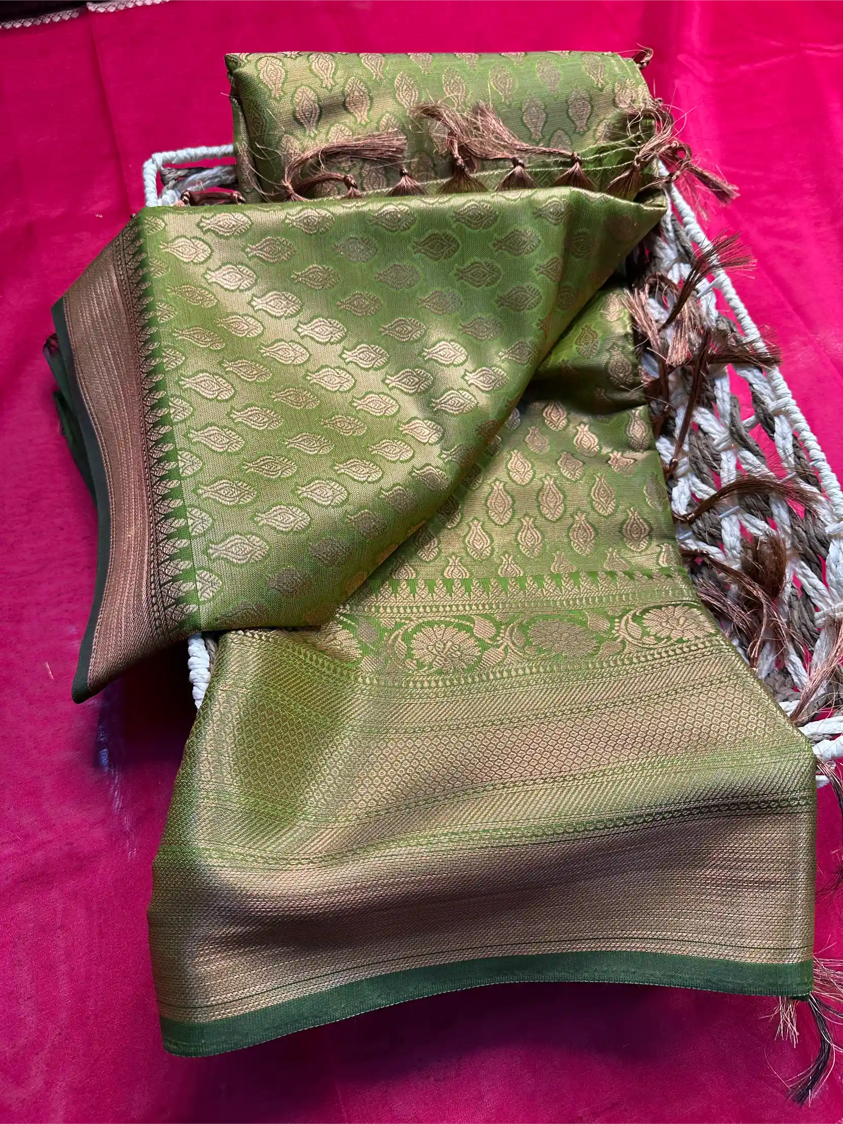 Beautiful Softsilk Embossed Weave Banarasi Saree