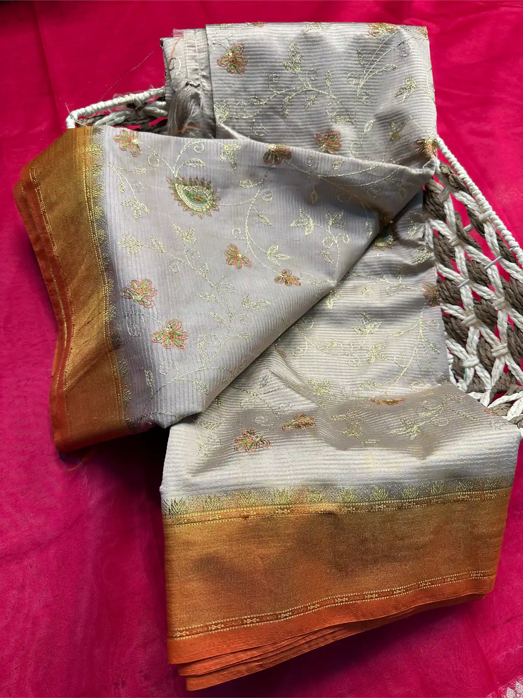 Beautiful Softsilk Embossed Weave Banarasi Saree