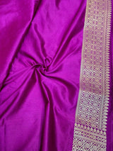 Subtle Majenta Premium Mashru Katan Saree 