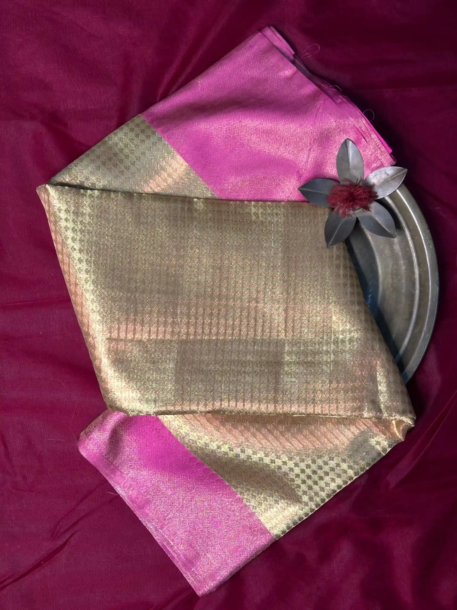 Traditional Embossed Weave Softsilk Banarasi Saree