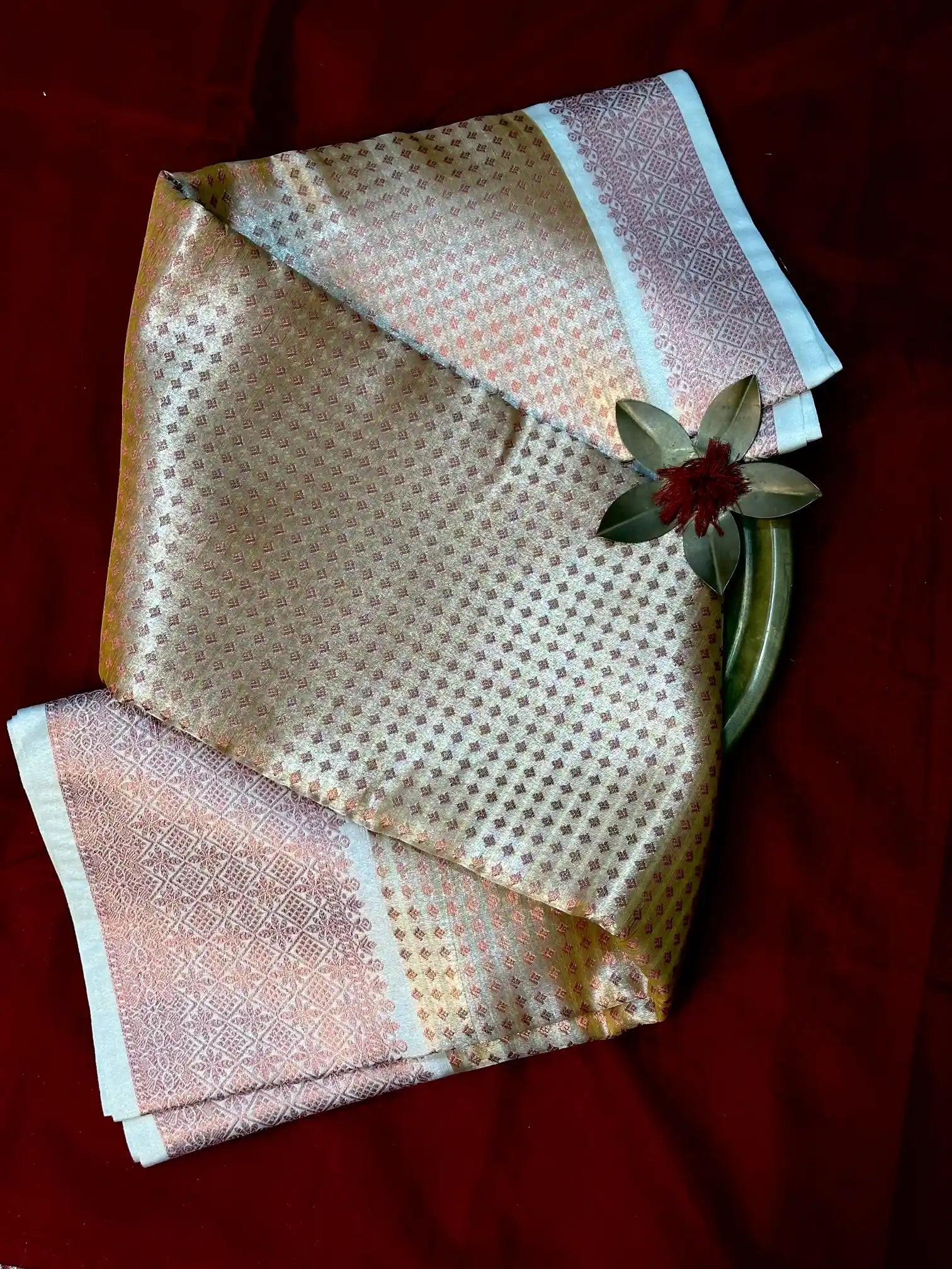 Traditional Embossed Weave Softsilk Banarasi Saree