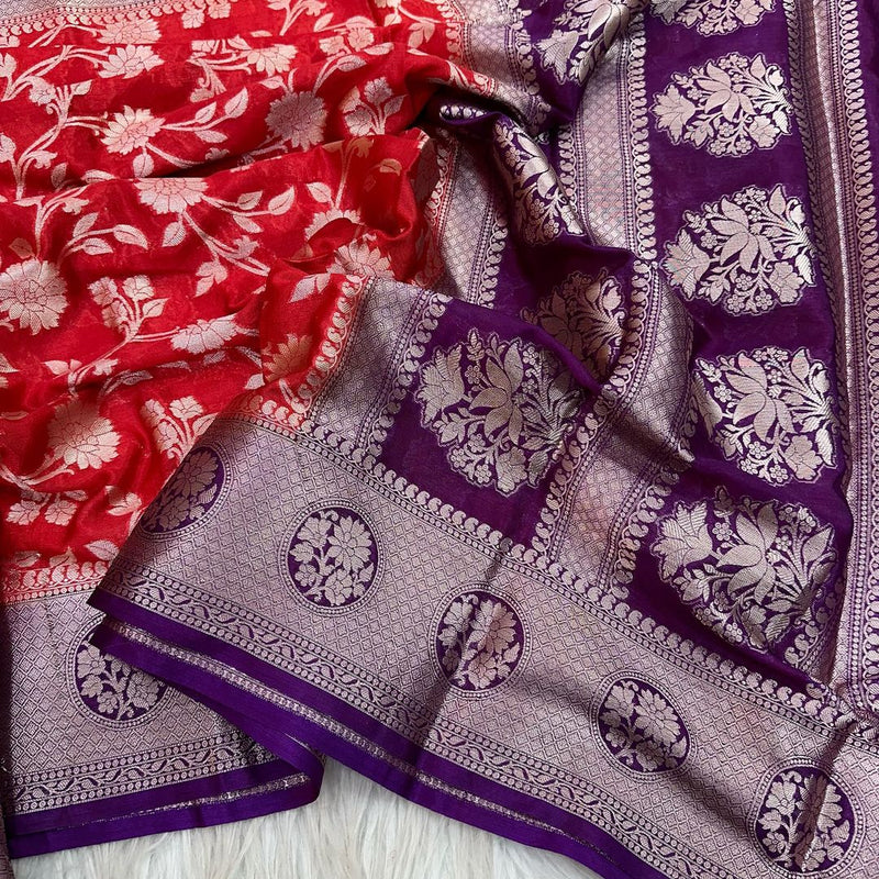 Traditional Chinia Silk Banarasi Saree