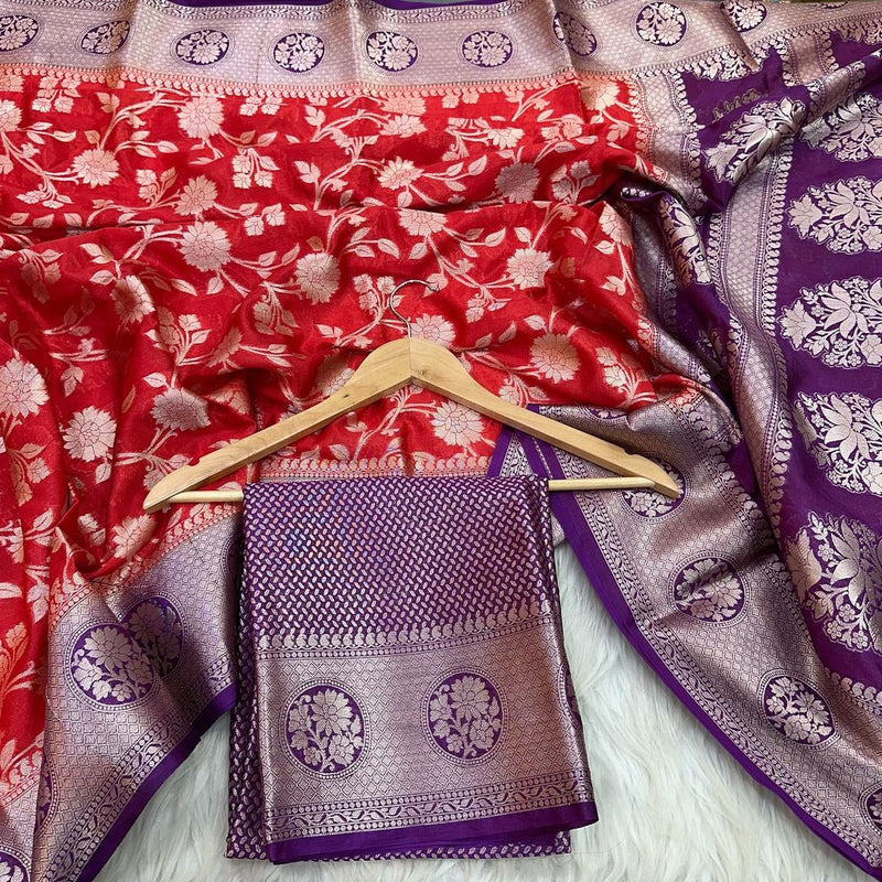 Traditional Chinia Silk Banarasi Saree