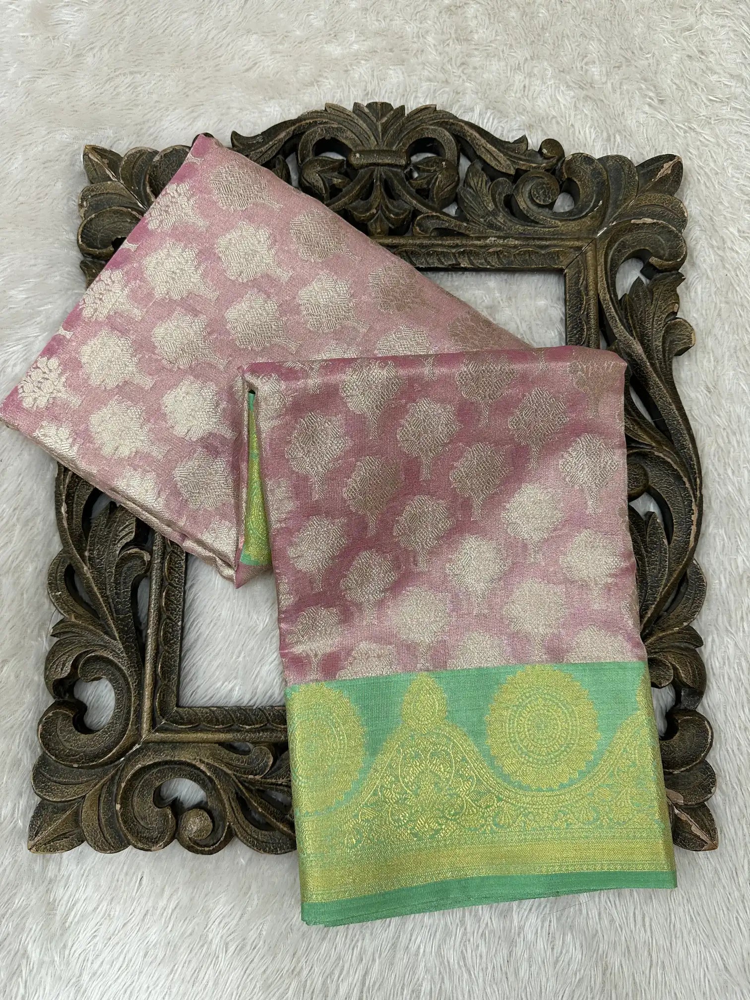 Contemporary Weave Kora Tissue Silk Banarasi Saree