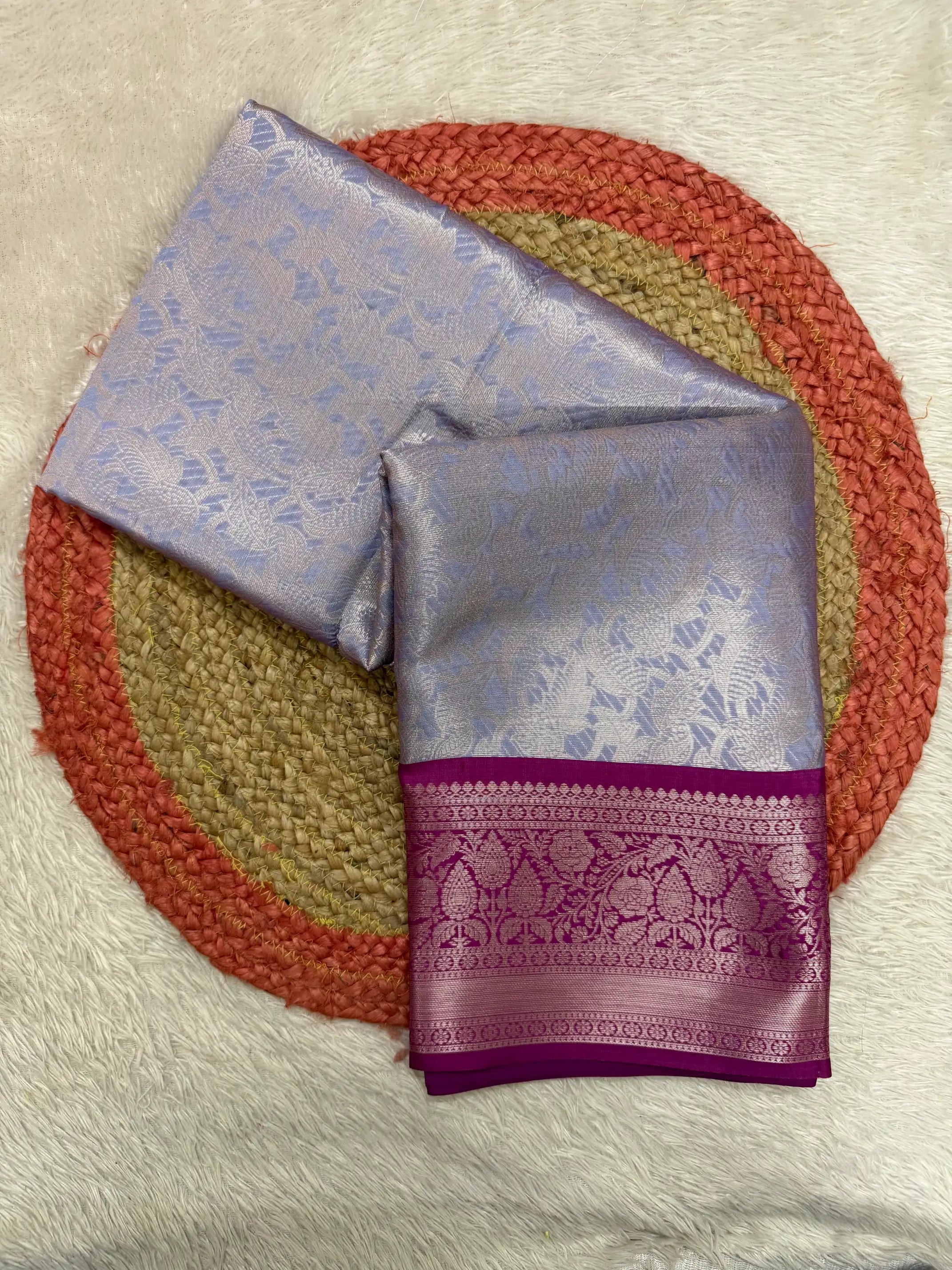 Contemporary Weave Kora Tissue Silk Banarasi Saree