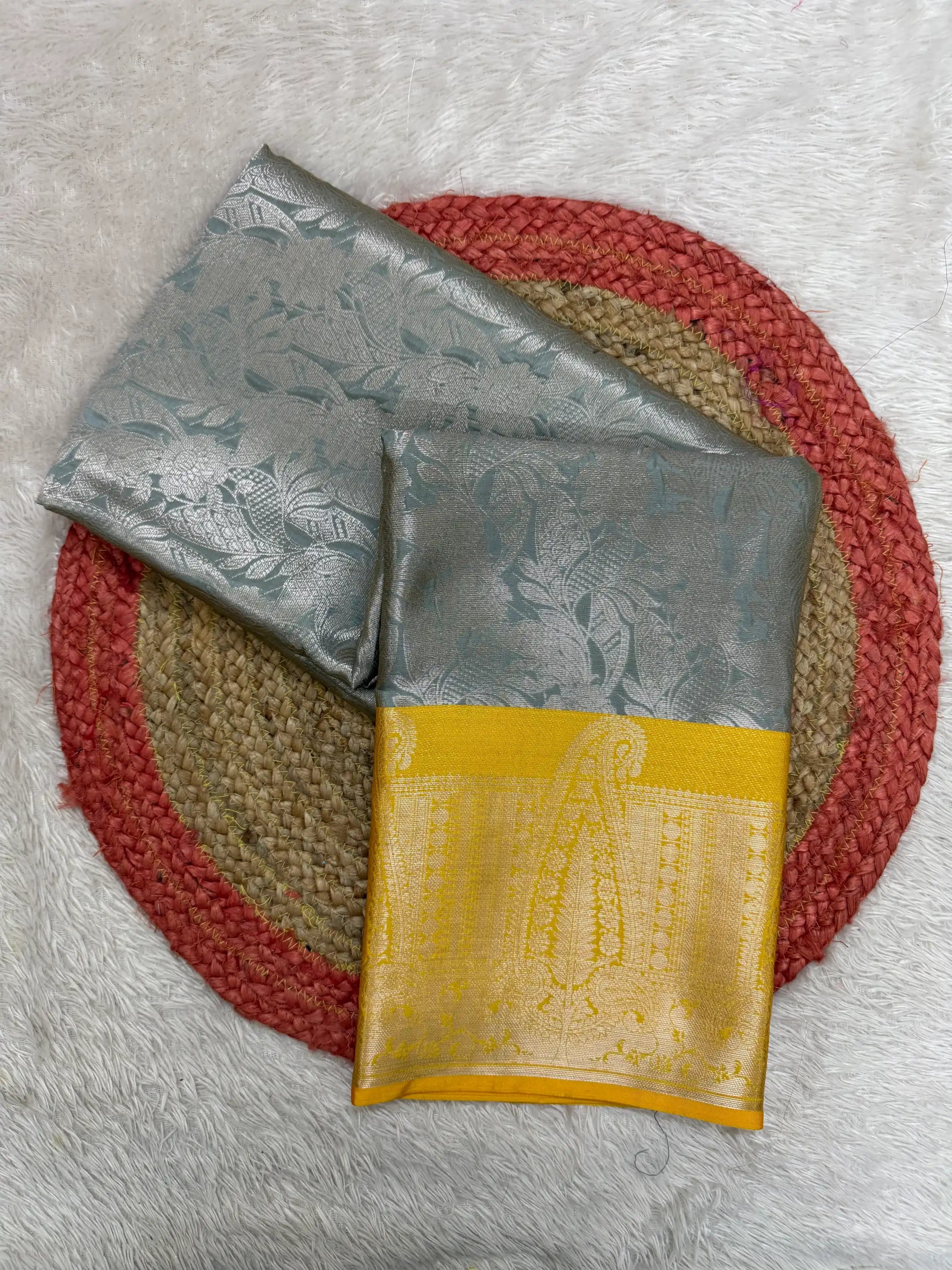 Contemporary Weave Kora Tissue Silk Banarasi Saree