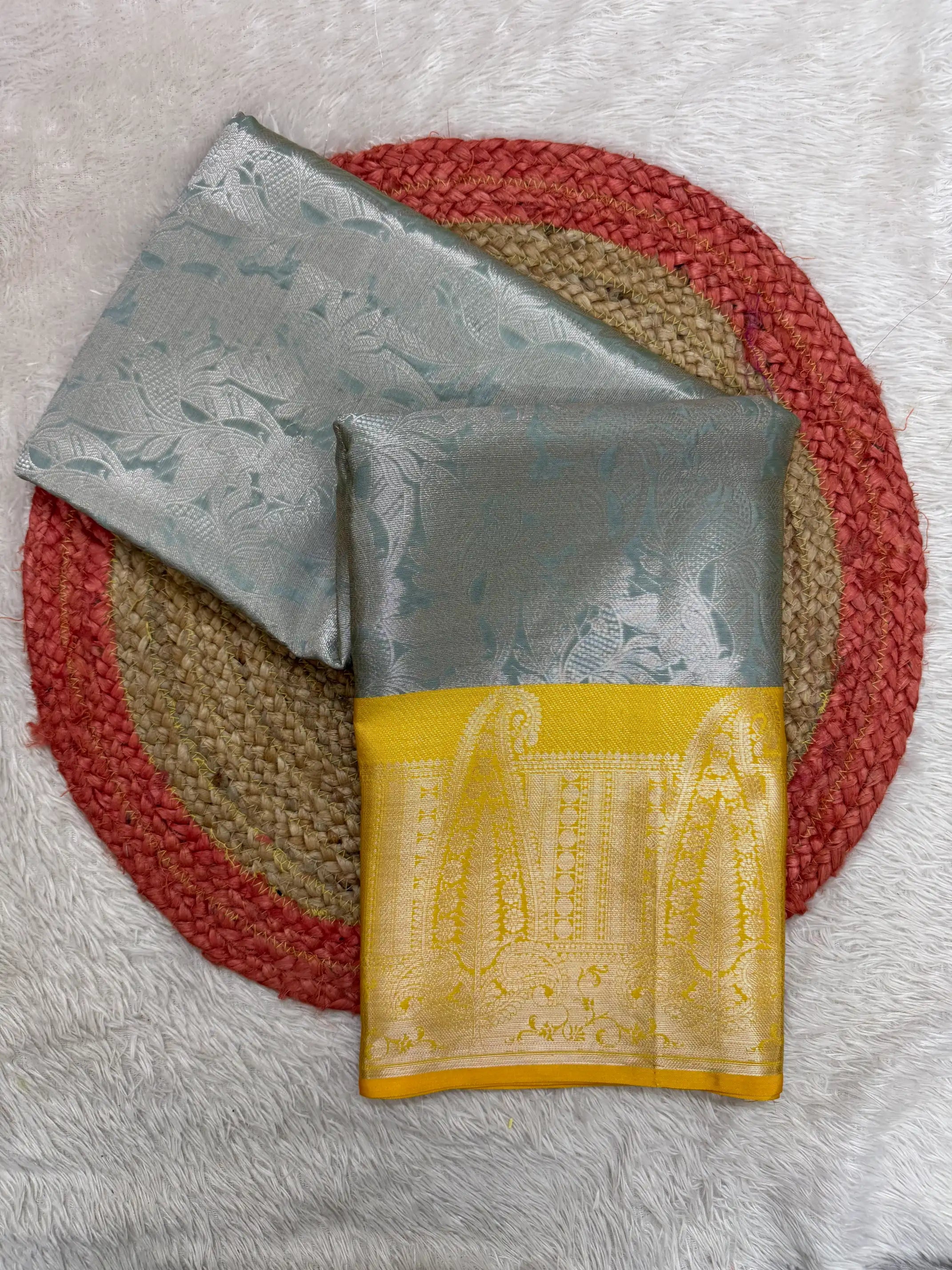 Contemporary Weave Kora Tissue Silk Banarasi Saree
