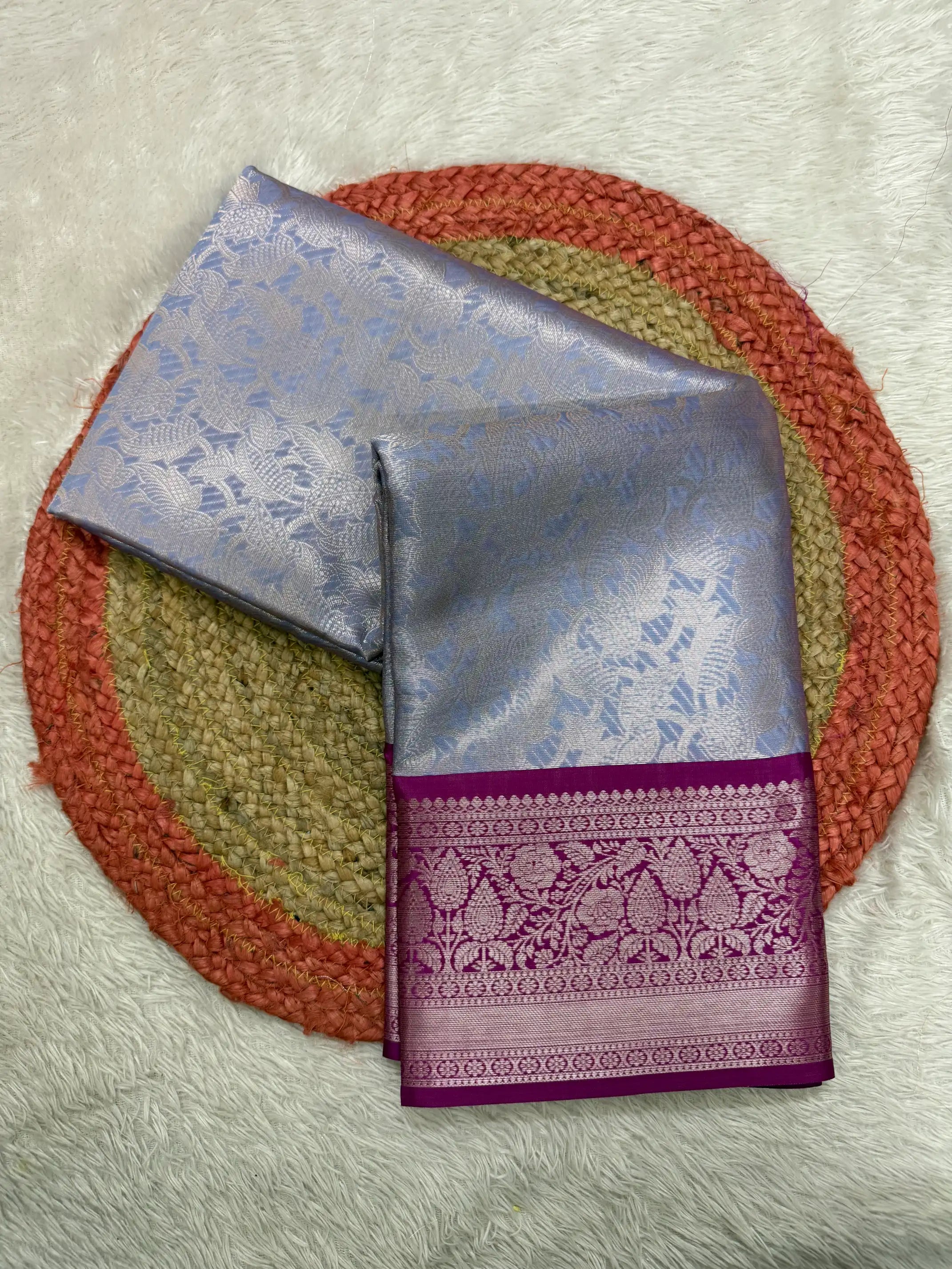 Contemporary Weave Kora Tissue Silk Banarasi Saree