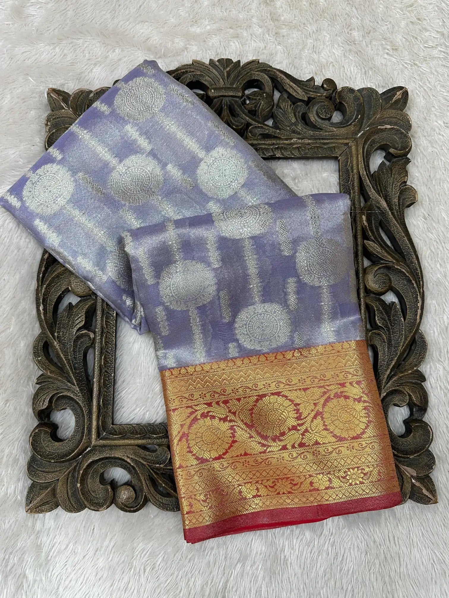 Contemporary Weave Kora Tissue Silk Banarasi Saree