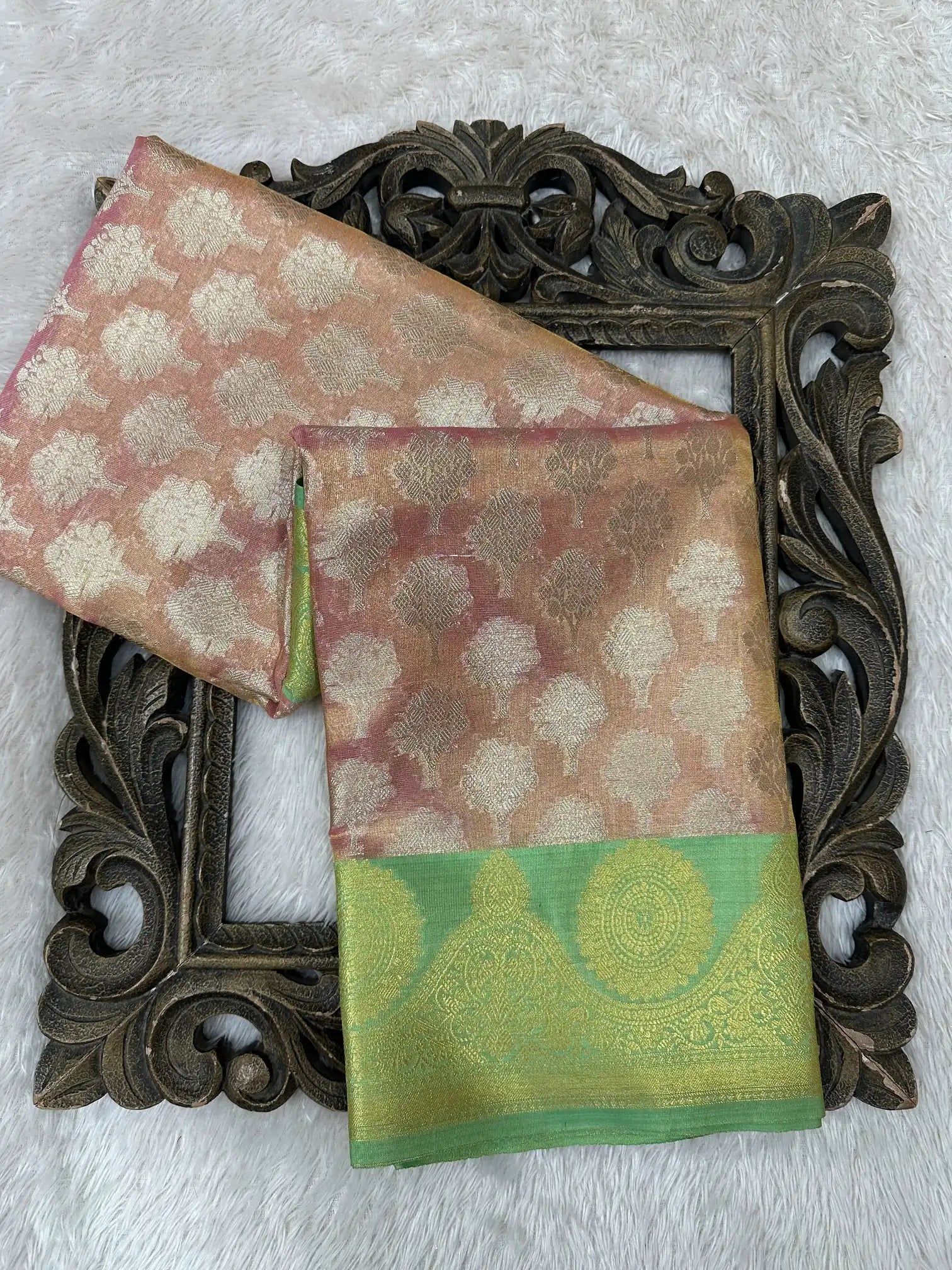 Contemporary Weave Kora Tissue Silk Banarasi Saree