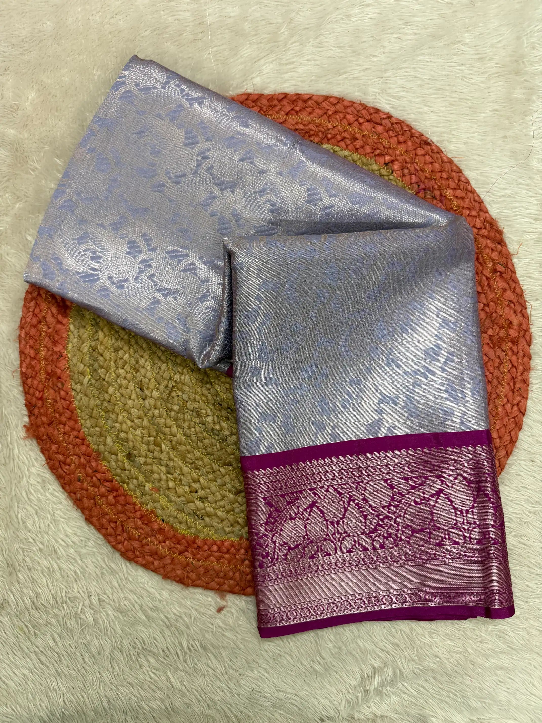 Contemporary Weave Kora Tissue Silk Banarasi Saree
