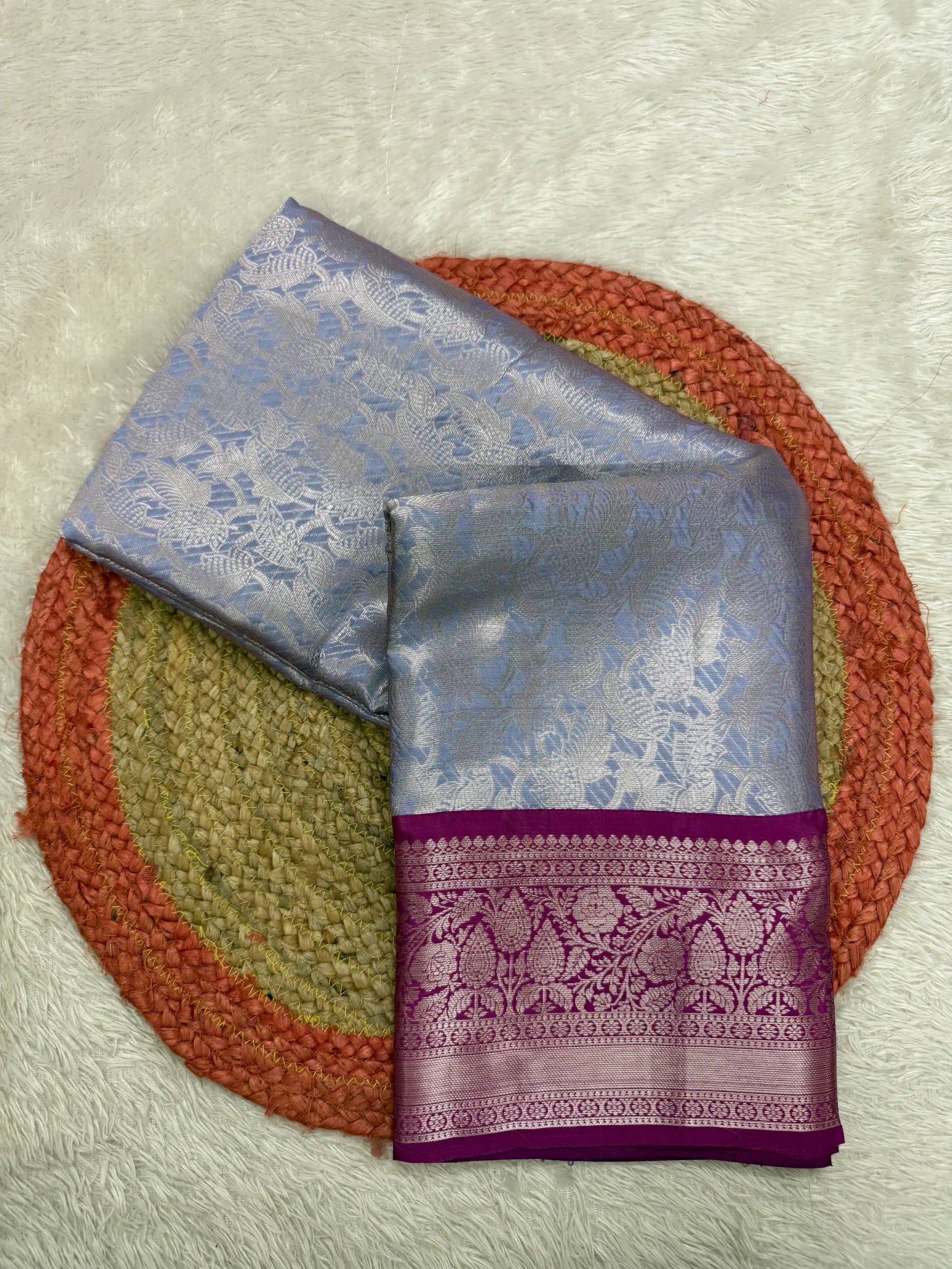 Contemporary Weave Kora Tissue Silk Banarasi Saree