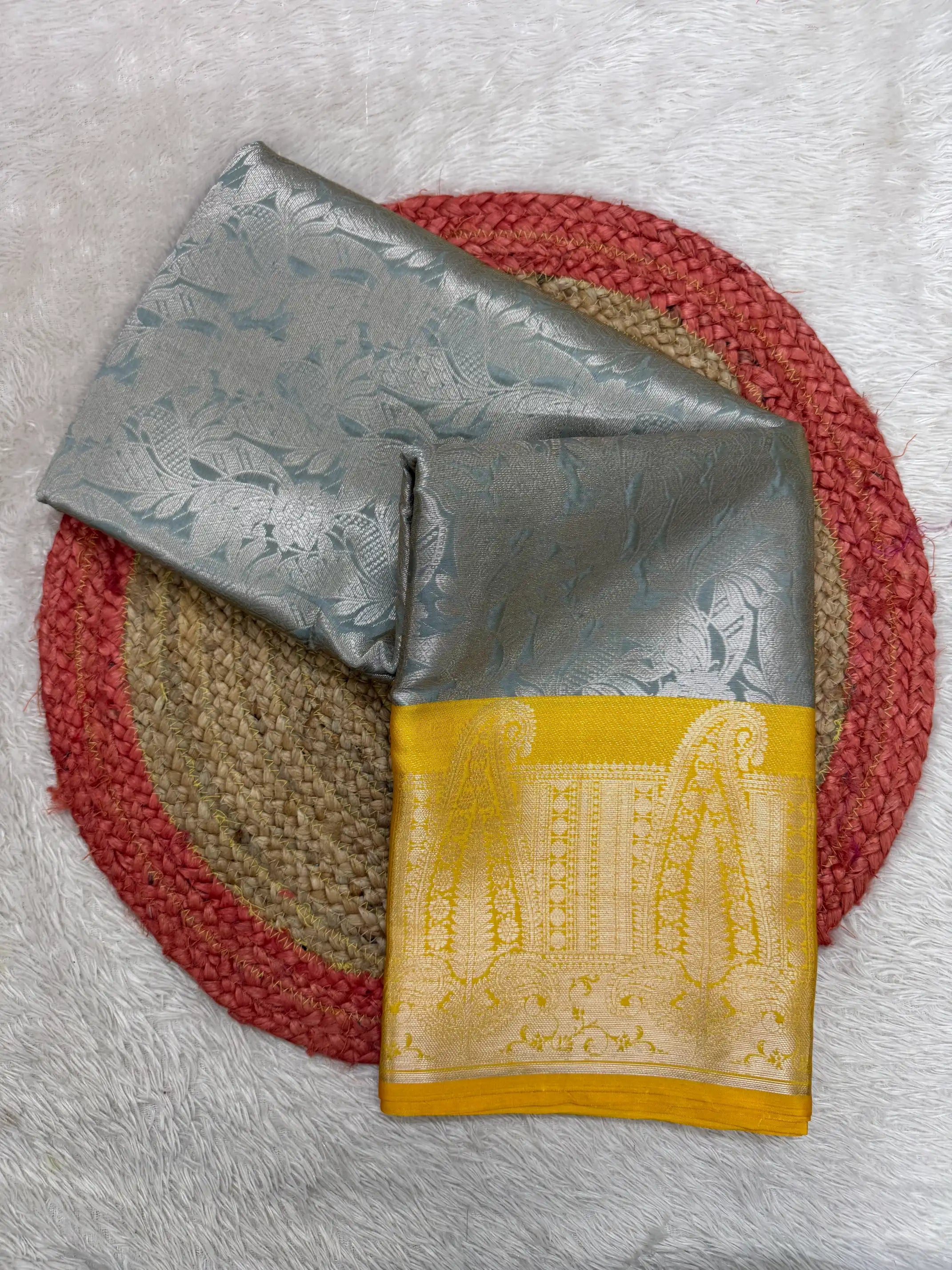 Contemporary Weave Kora Tissue Silk Banarasi Saree