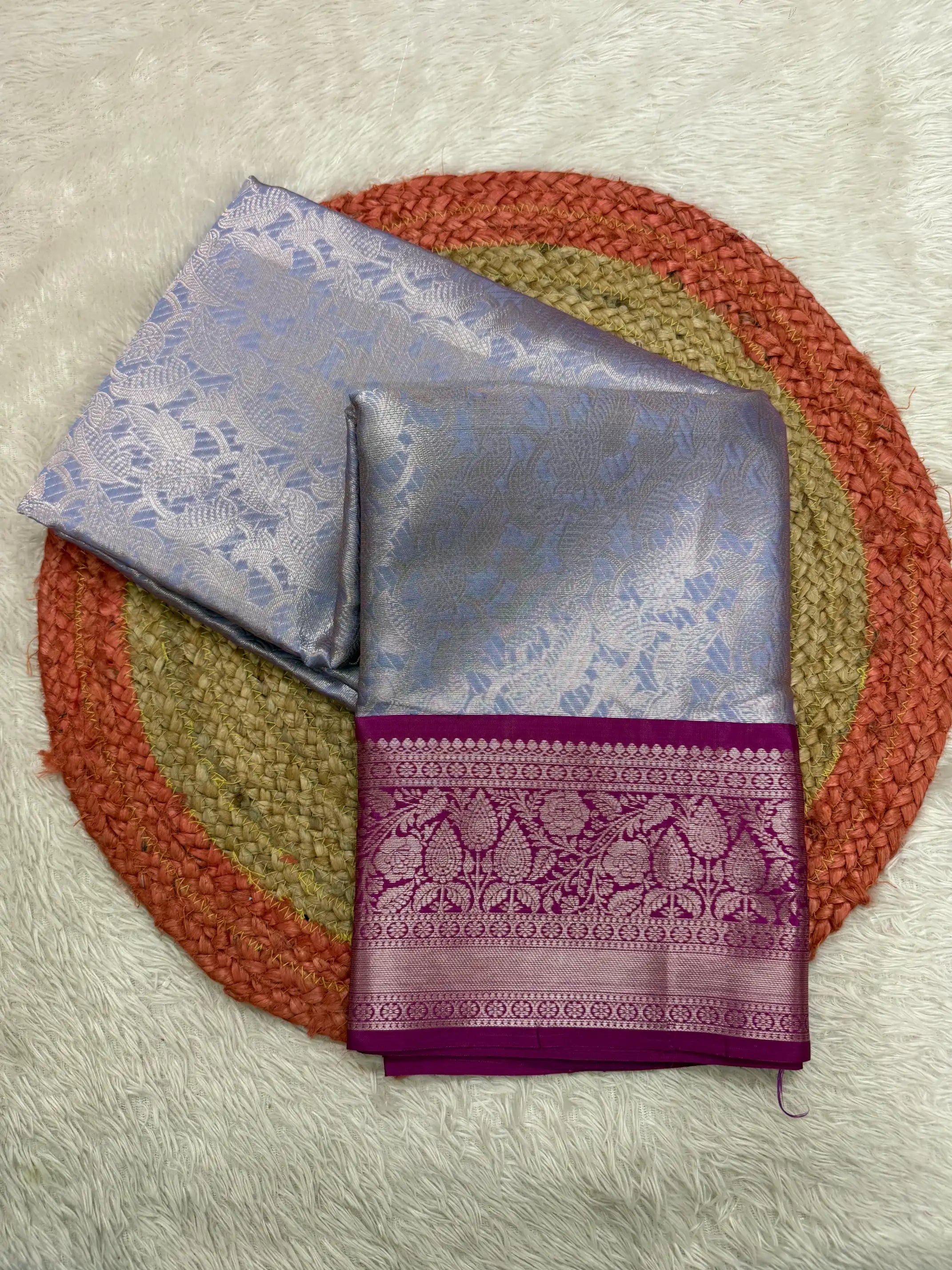 Contemporary Weave Kora Tissue Silk Banarasi Saree