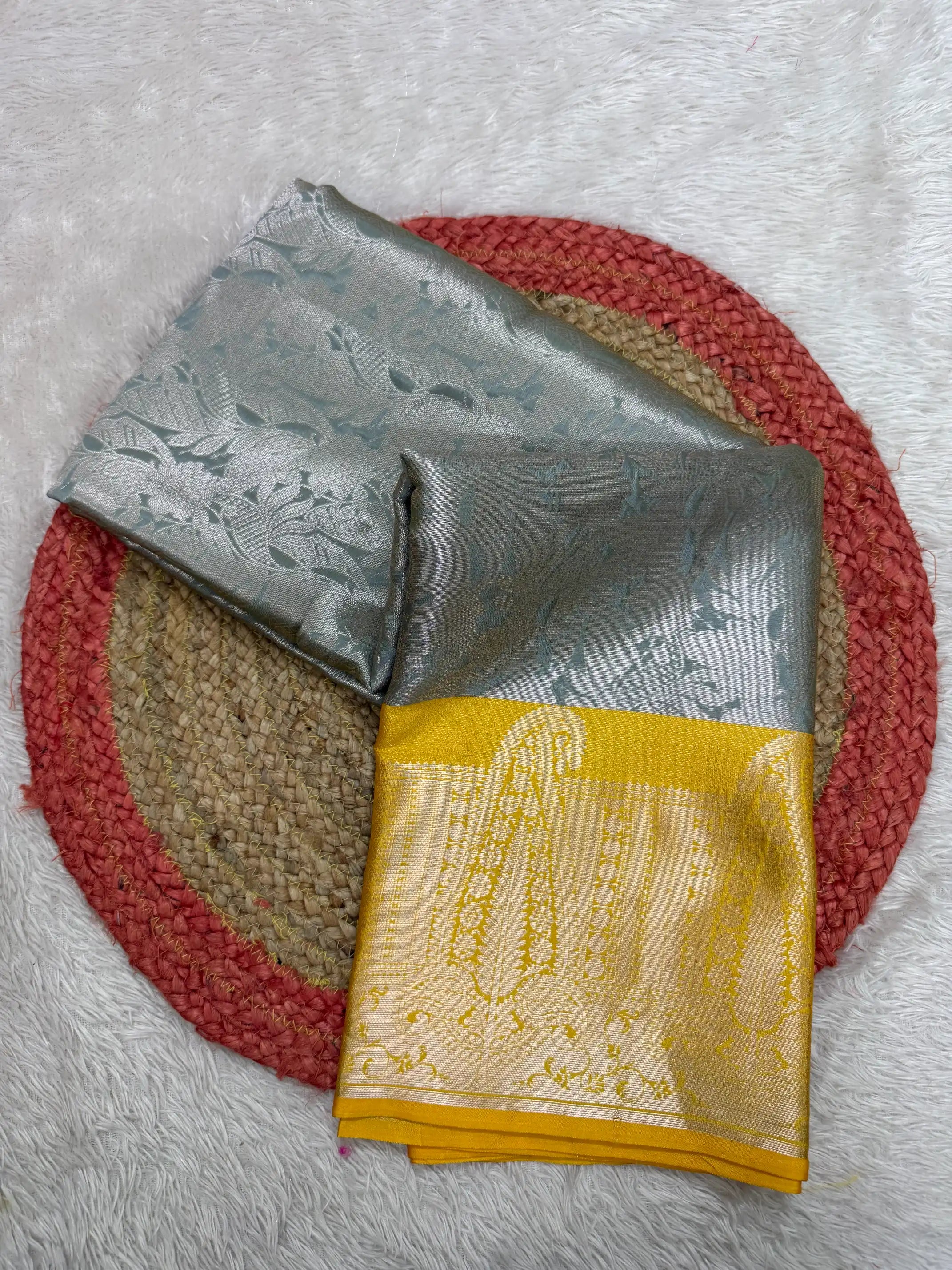 Contemporary Weave Kora Tissue Silk Banarasi Saree