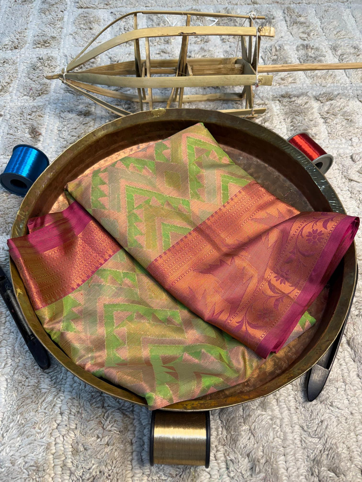 Eccentric zari weave Softsilk Banarasi Saree