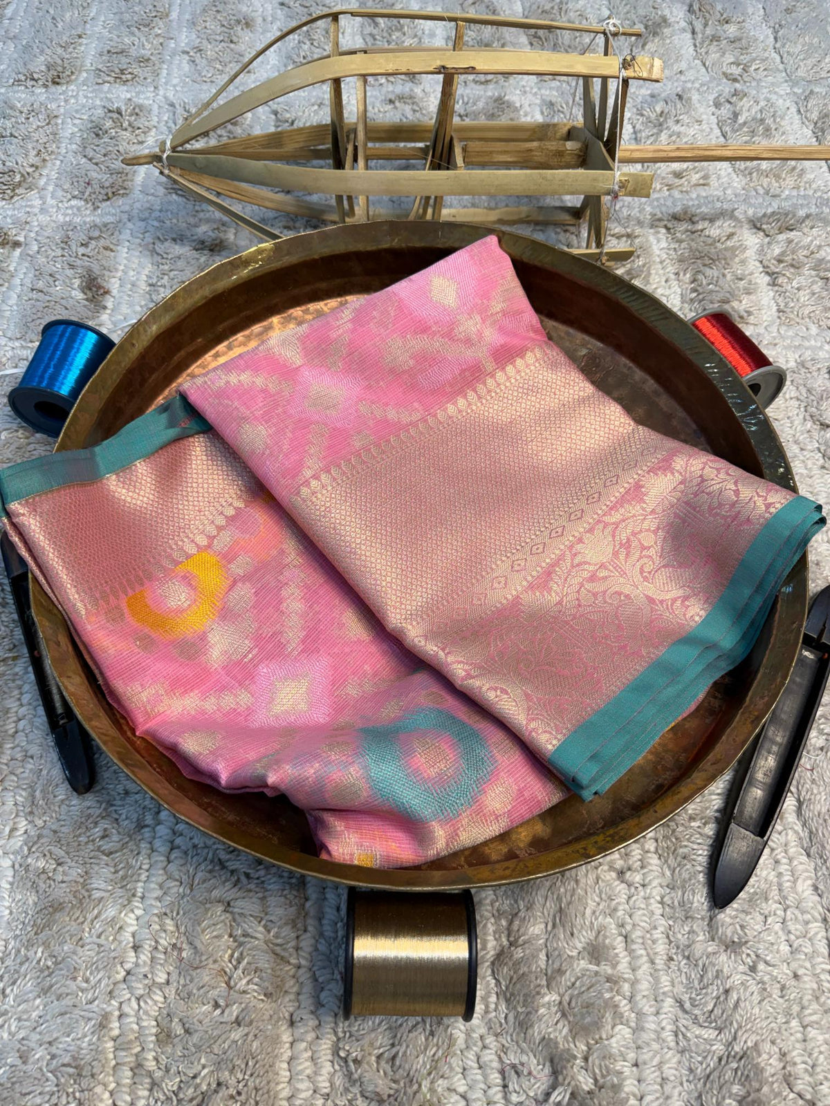 Eccentric zari weave Softsilk Banarasi Saree
