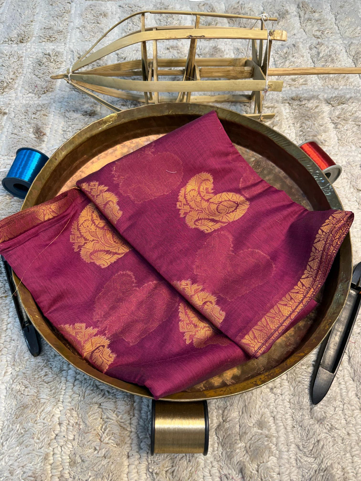 Eccentric zari weave Softsilk Banarasi Saree
