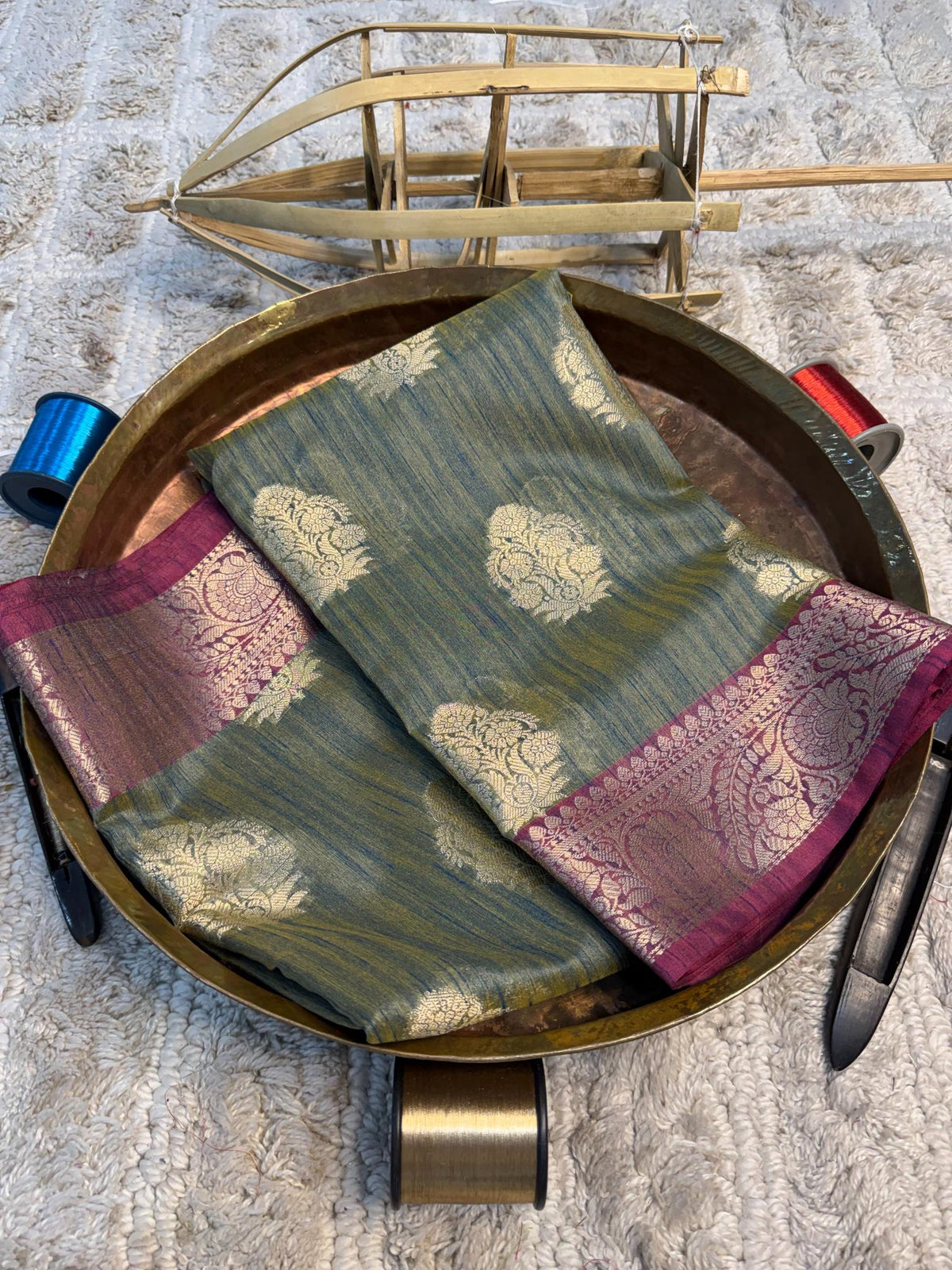 Eccentric zari weave Softsilk Banarasi Saree