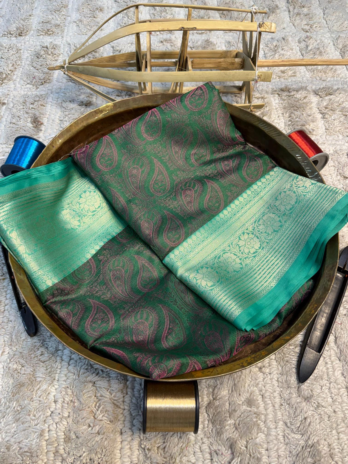 Eccentric zari weave Softsilk Banarasi Saree