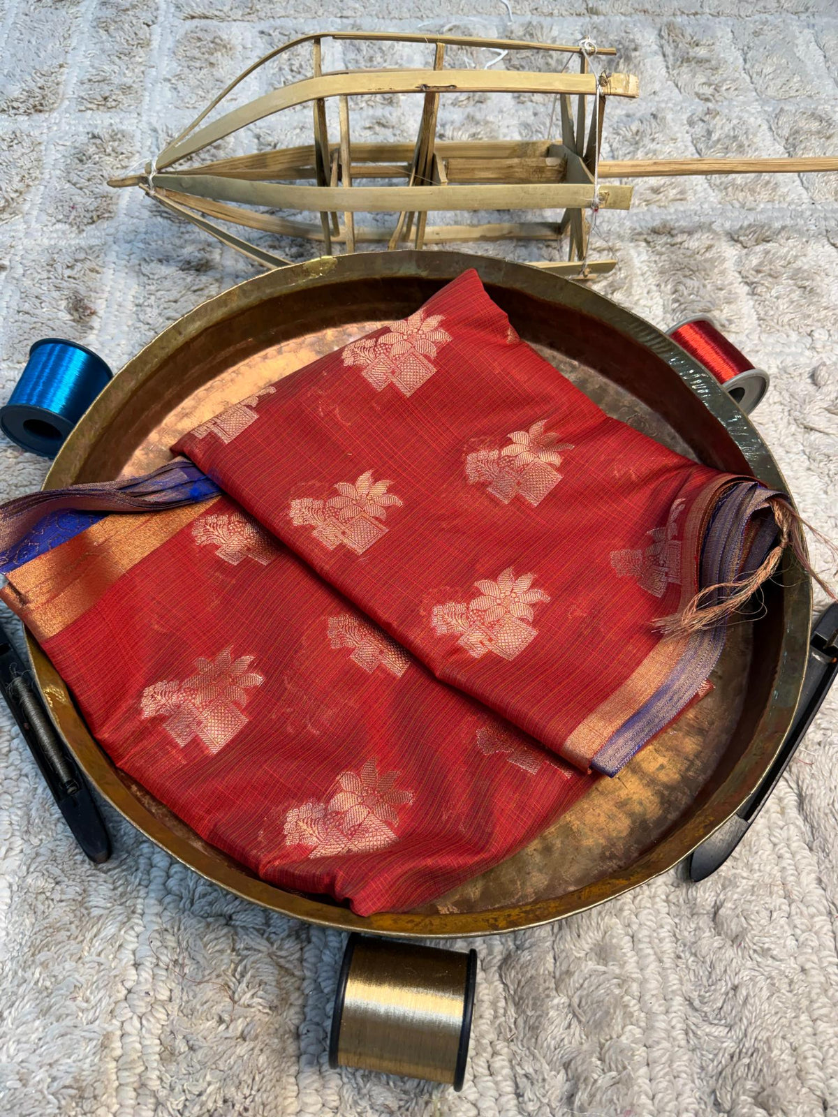 Eccentric zari weave Softsilk Banarasi Saree