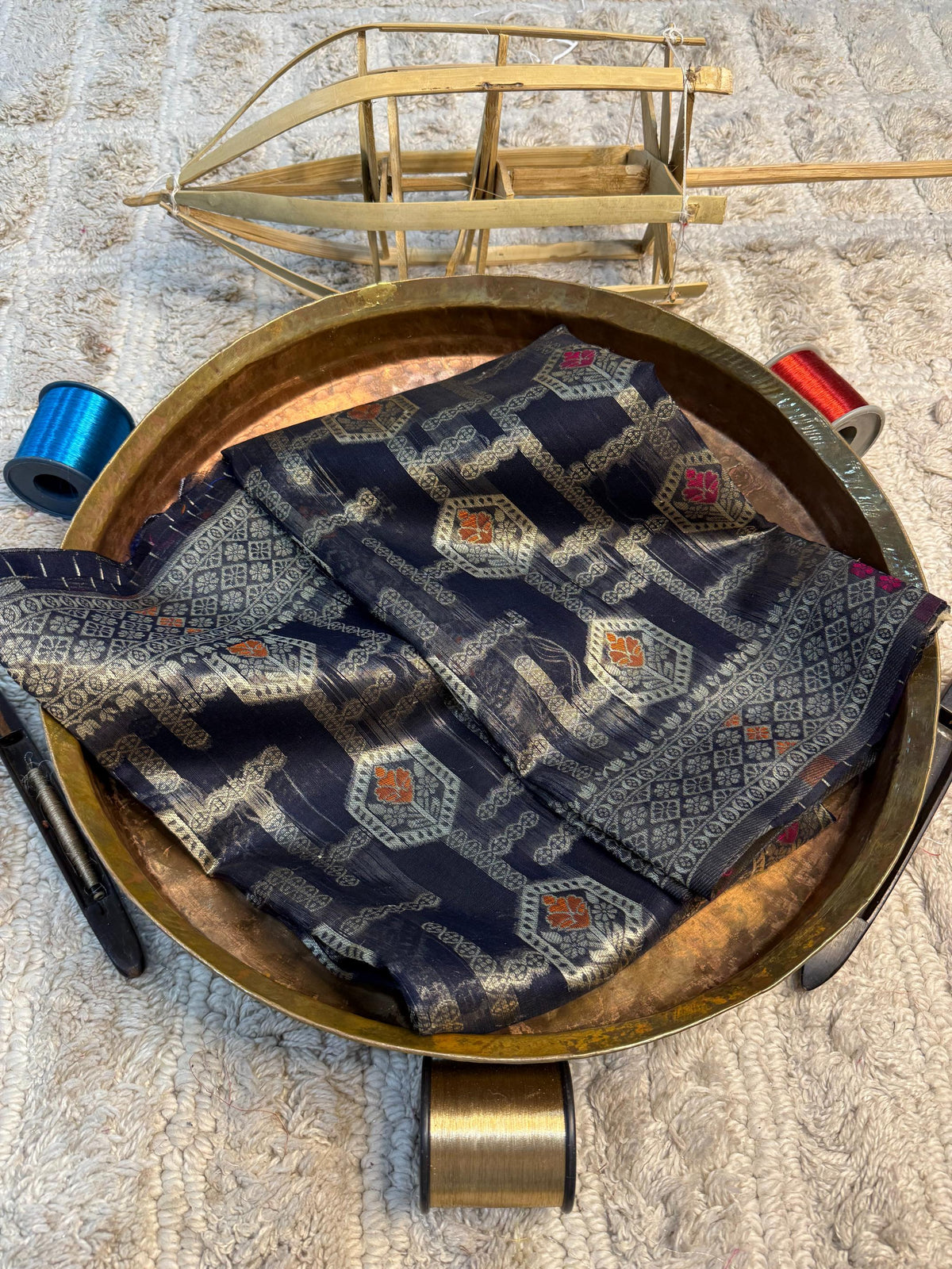 Eccentric zari weave Softsilk Banarasi Saree