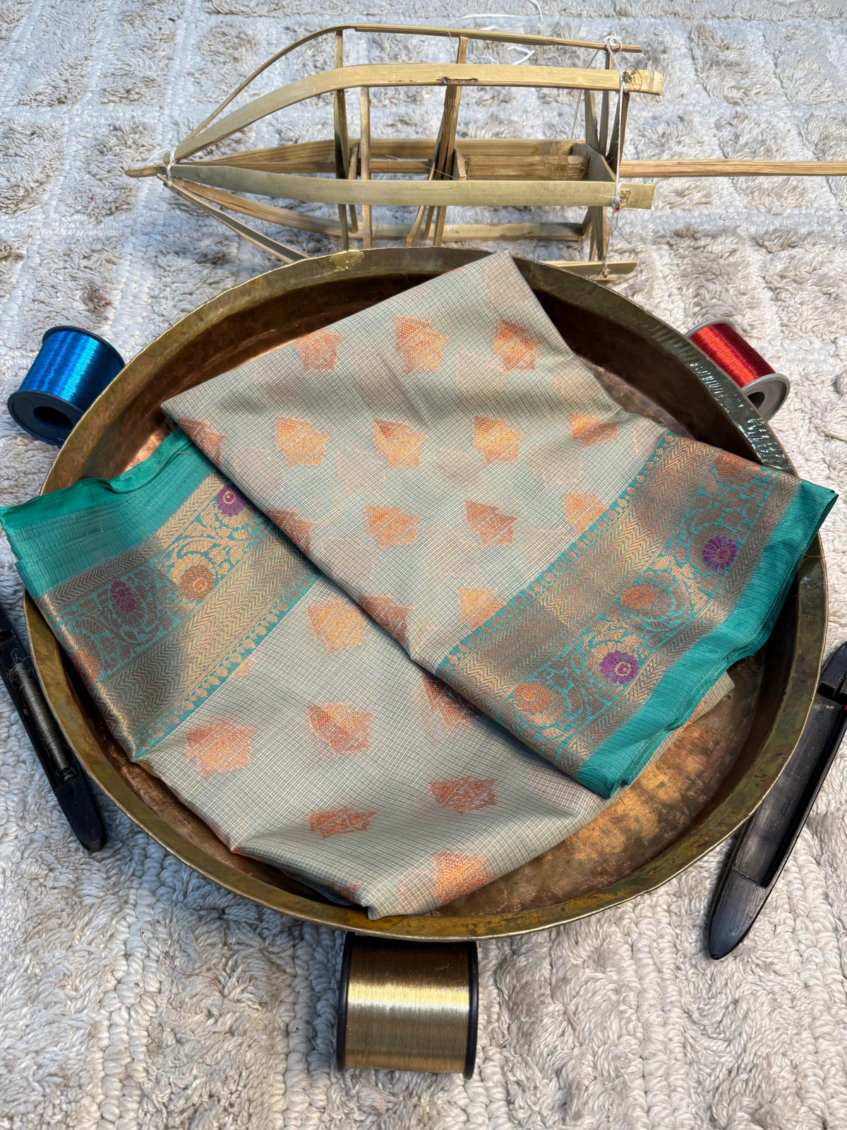 Eccentric zari weave Softsilk Banarasi Saree