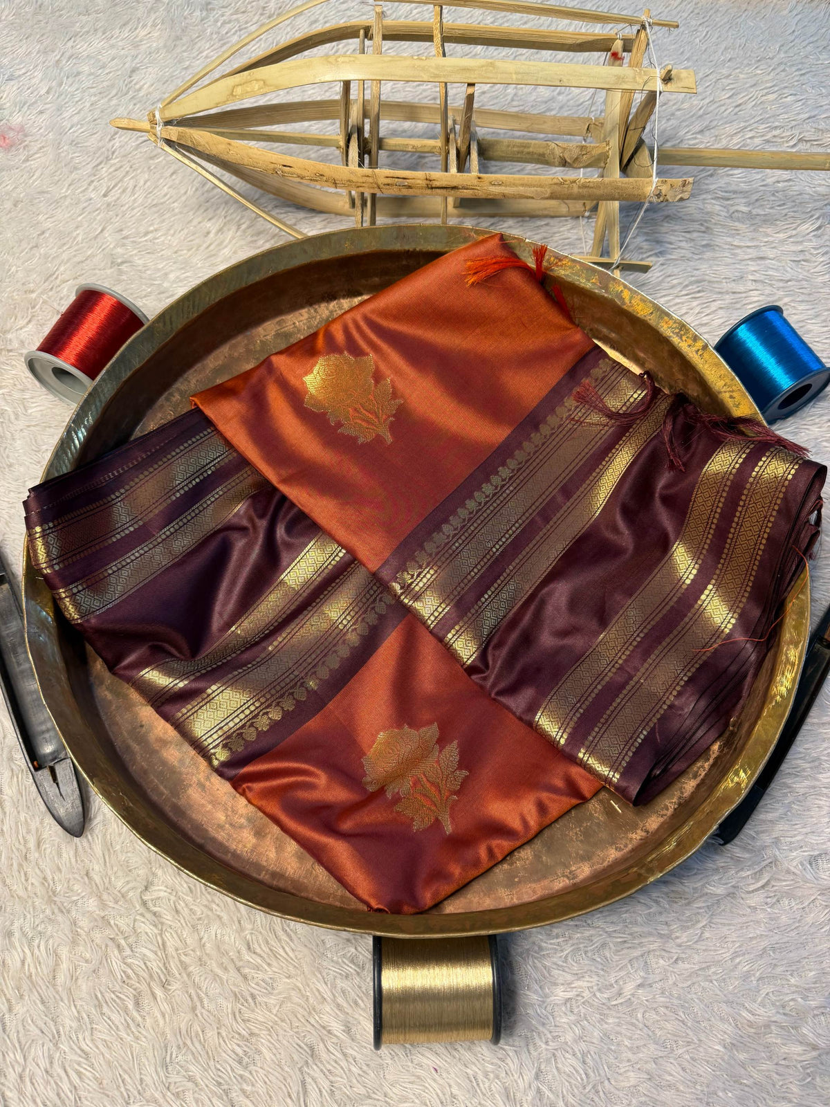 Eccentric zari weave Softsilk Banarasi Saree