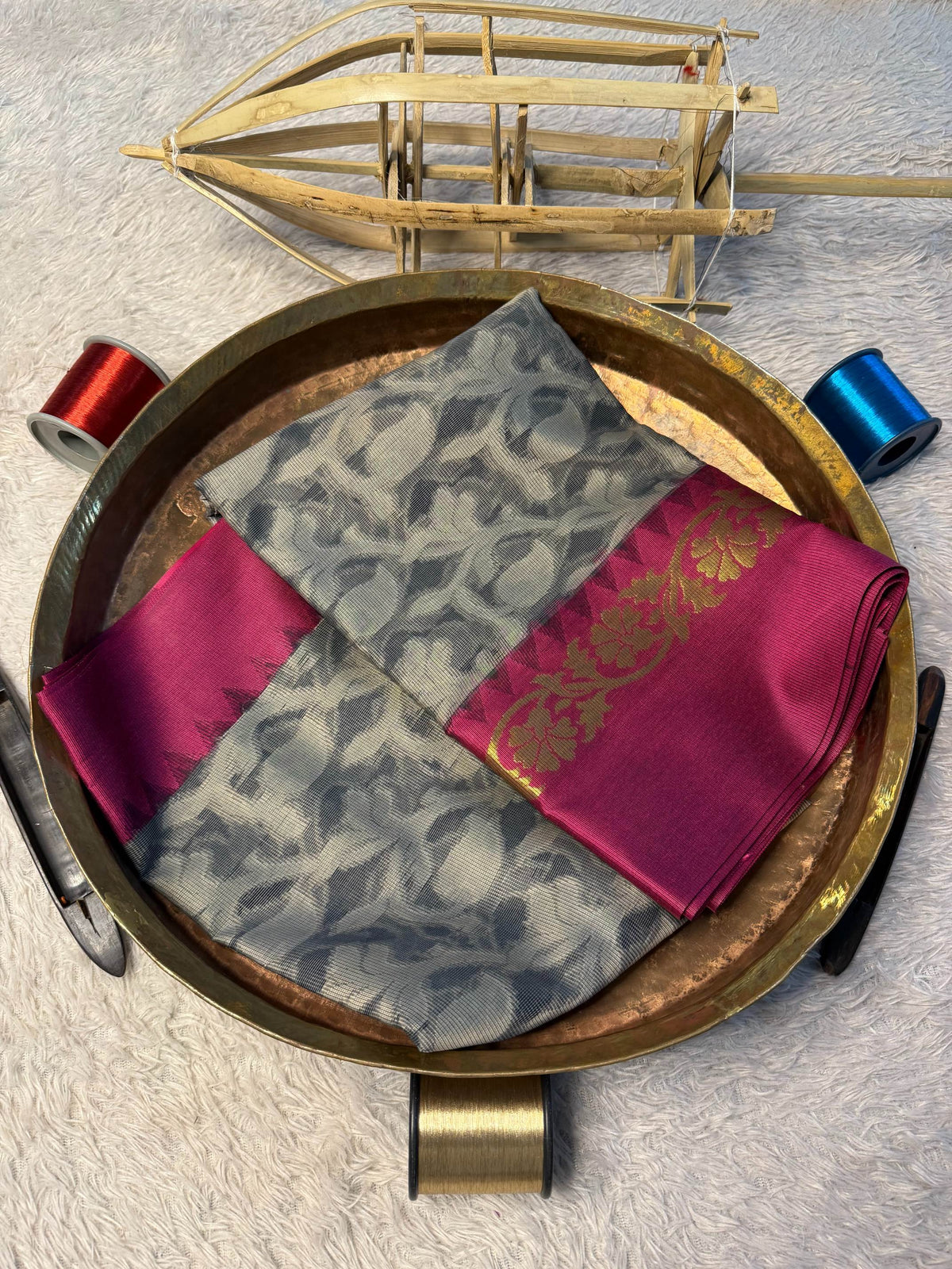 Eccentric zari weave Softsilk Banarasi Saree