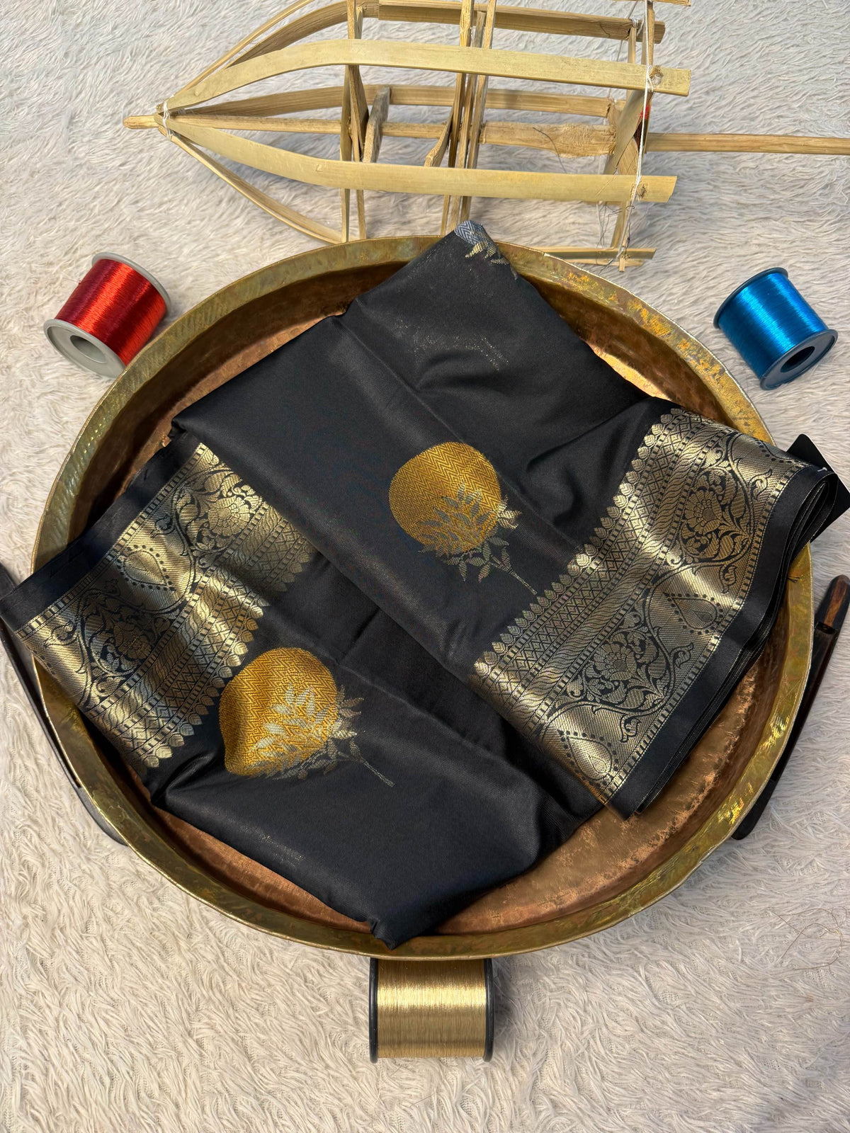 Eccentric zari weave Softsilk Banarasi Saree