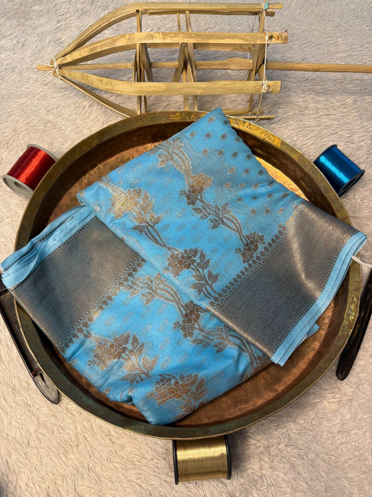 Eccentric zari weave Softsilk Banarasi Saree