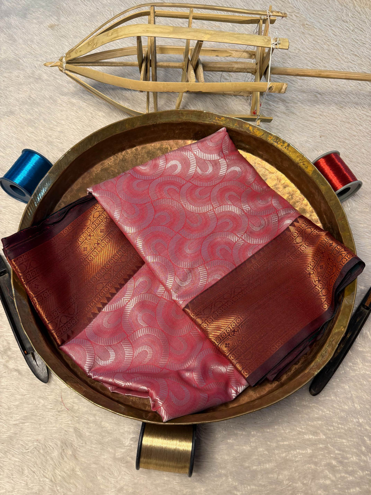 Eccentric zari weave Softsilk Banarasi Saree