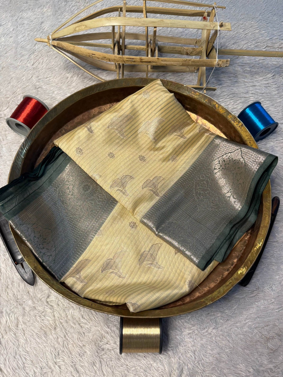 Eccentric zari weave Softsilk Banarasi Saree